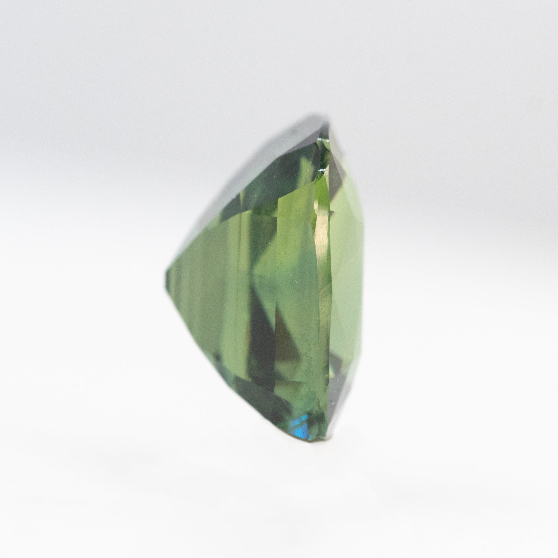 *CAELEN (J) 4.50 Carat Teal Green Cushion Cut Sapphire for Custom Work - Inventory Code TGCS450 - Midwinter Co. Alternative Bridal Rings and Modern Fine Jewelry