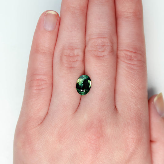CAELEN (J) 3.02 Carat Teal Green Oval Sapphire for Custom Work - Inventory Code TGOS302 - Midwinter Co. Alternative Bridal Rings and Modern Fine Jewelry