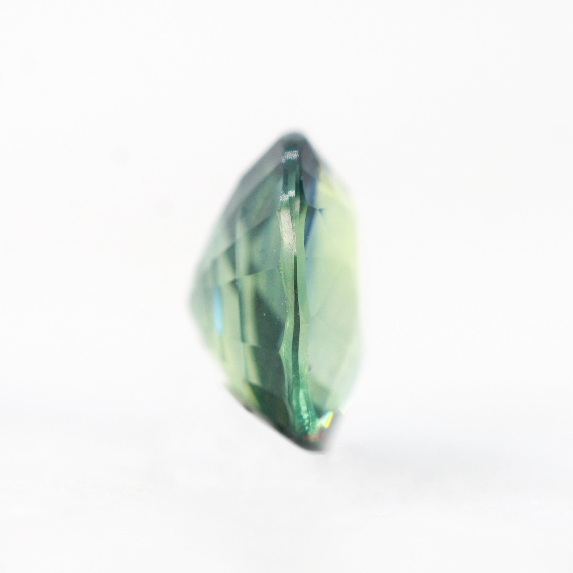 1.02 Carat Light Teal Rounded Oval Sapphire for Custom Work - Inventory Code TOS102 - Midwinter Co. Alternative Bridal Rings and Modern Fine Jewelry