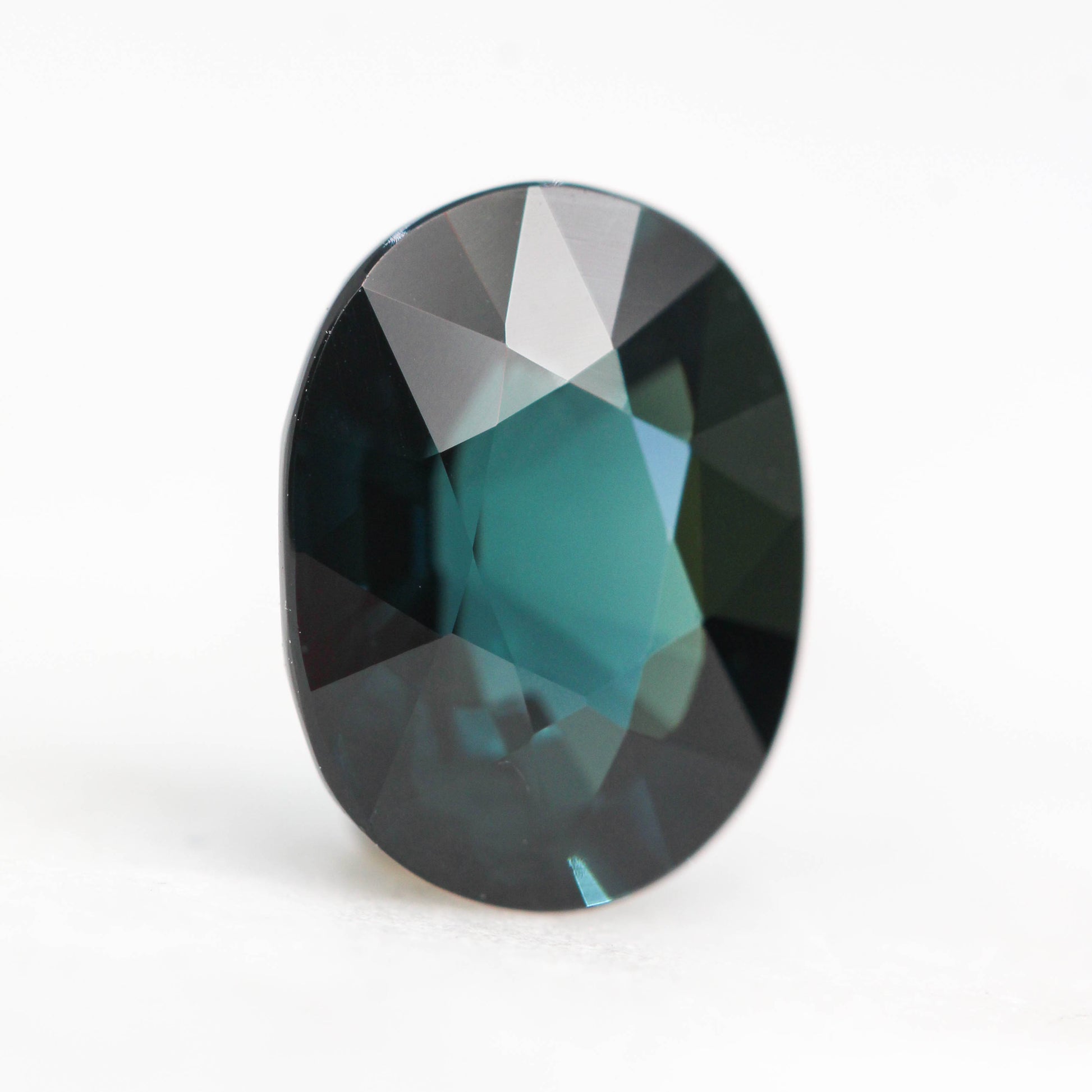 1.89 Carat Teal Oval Tourmaline for Custom Work - Inventory Code TOT189 - Midwinter Co. Alternative Bridal Rings and Modern Fine Jewelry
