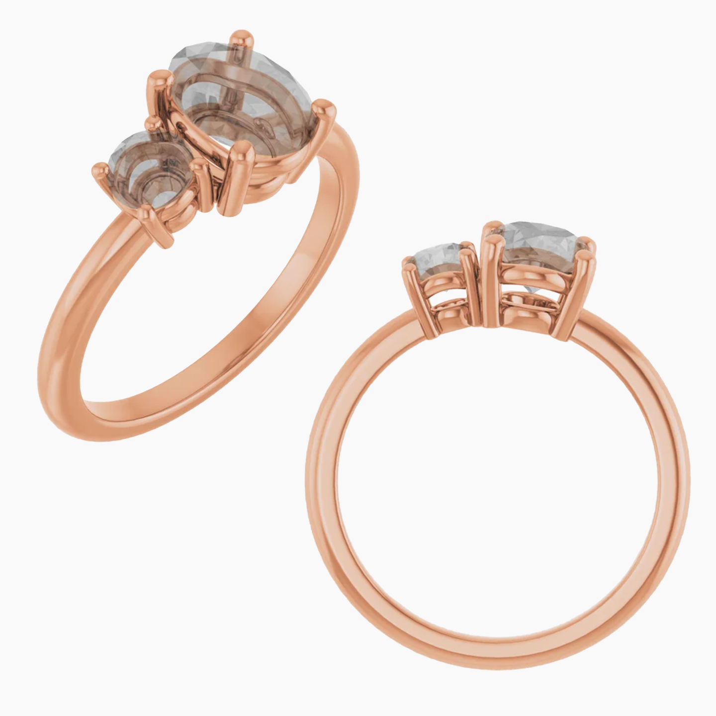 Toi Et Moi Setting - Midwinter Co. Alternative Bridal Rings and Modern Fine Jewelry