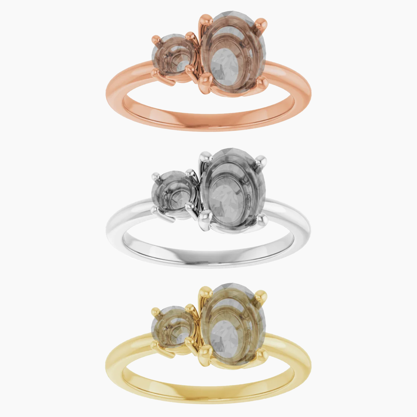 Toi Et Moi Setting - Midwinter Co. Alternative Bridal Rings and Modern Fine Jewelry