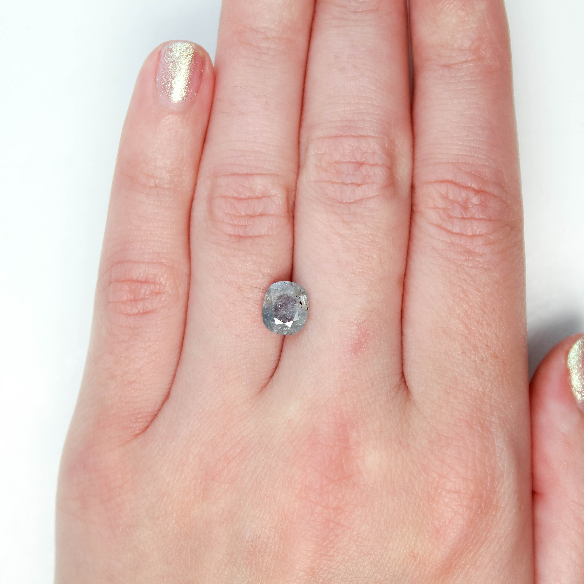 2.34 Carat Warm Gray Oval Sapphire for Custom Work - Inventory Code WGOS234 - Midwinter Co. Alternative Bridal Rings and Modern Fine Jewelry