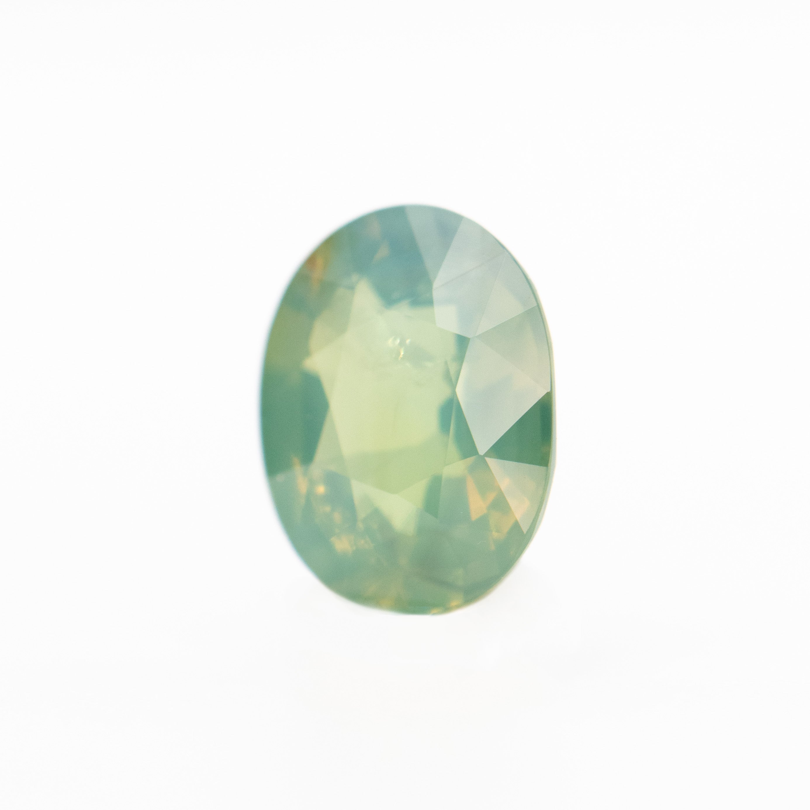 【希少】Ovaltone Lime Comp 0.92 Carat Slightly Opalescent Oval Sapphire – Midwinter Co
