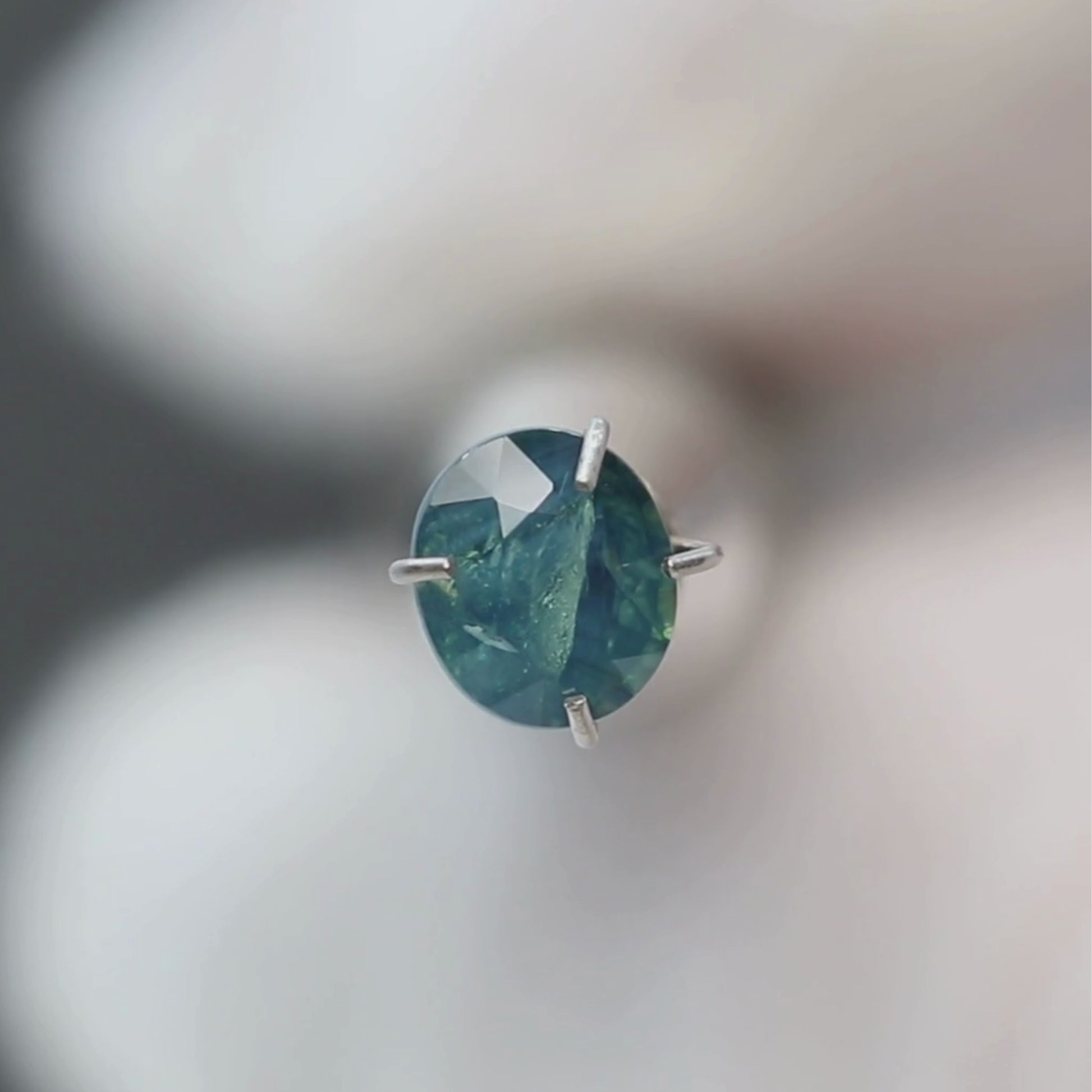 0.85 Carat Teal Oval Sapphire for Custom Work - Inventory Code TOS085
