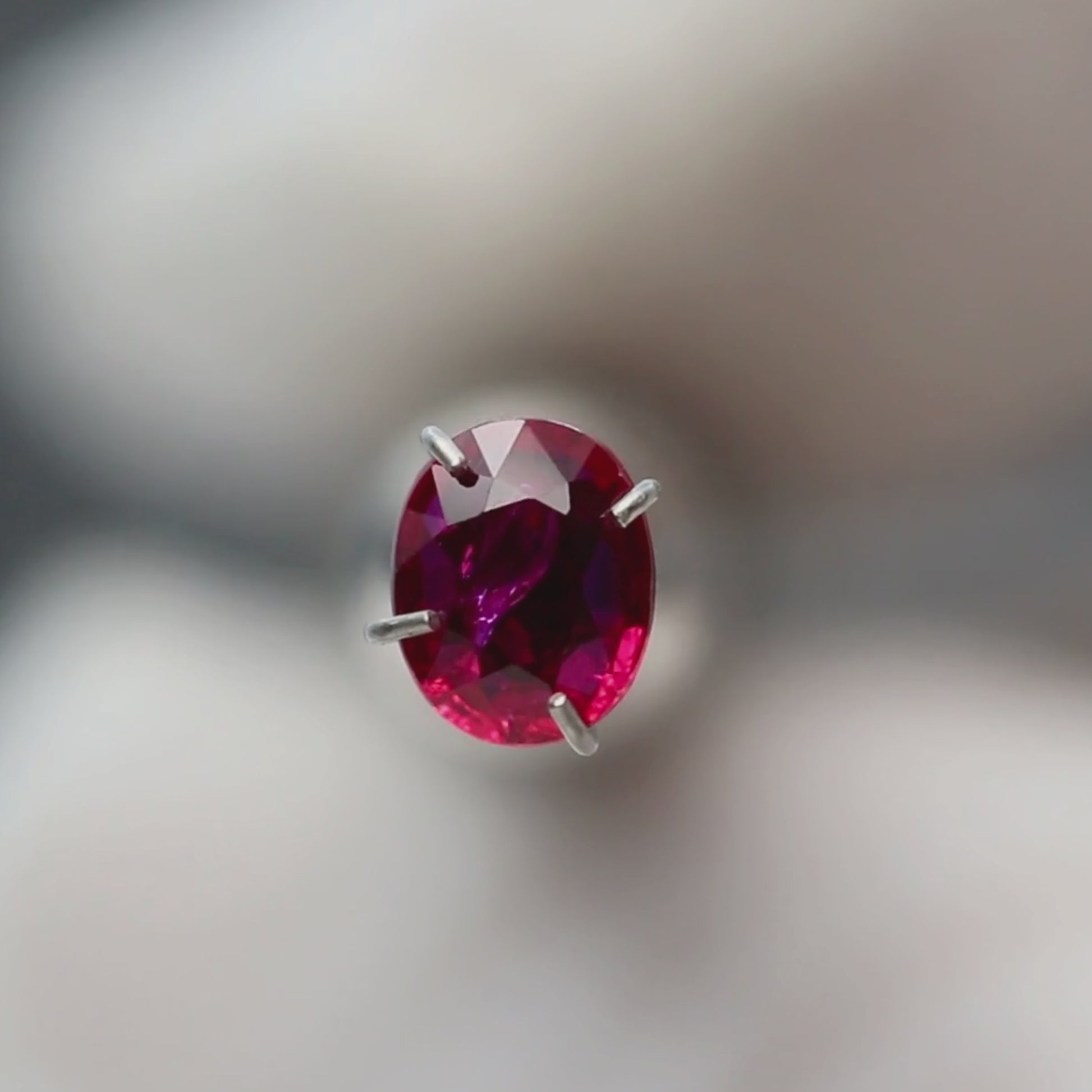 0.76 Carat Ruby Red Oval Sapphire for Custom Work - Inventory Code ROS076