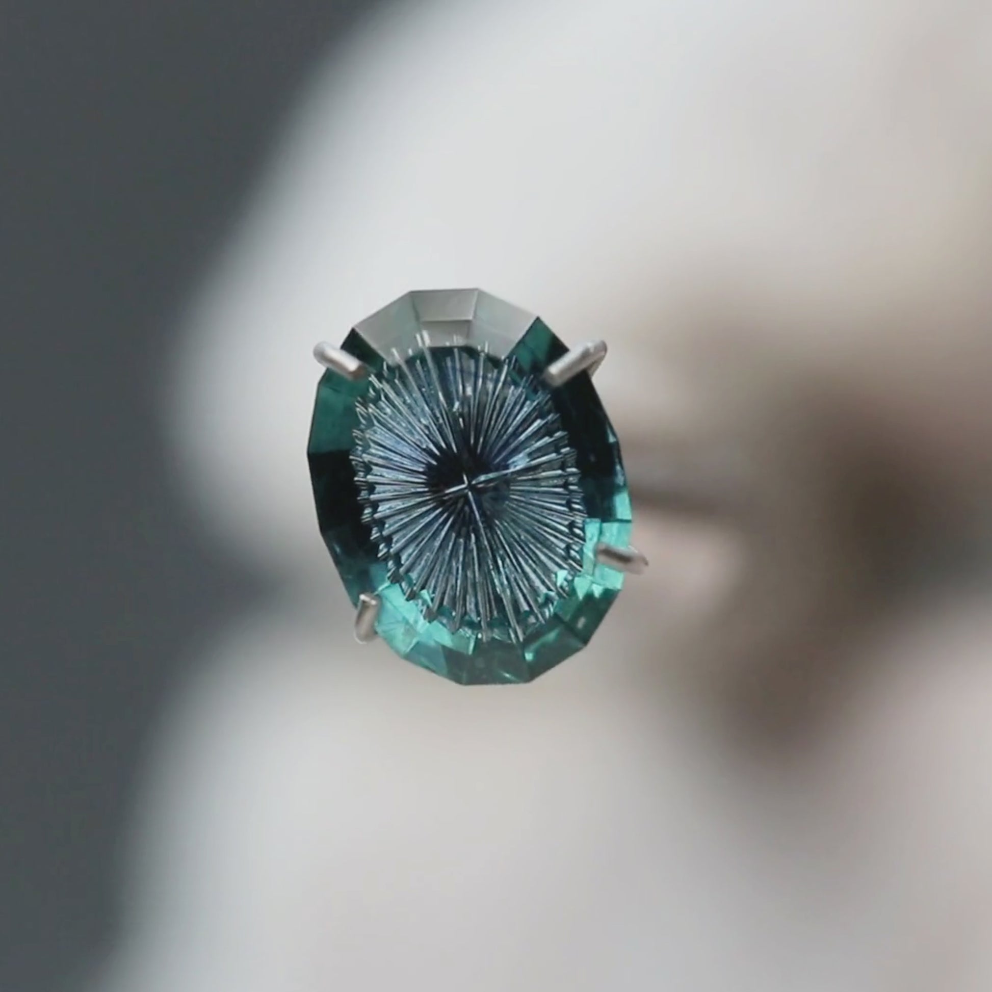 1.34 Carat Blue Geometric Oval Fantasy Cut Sapphire for Custom Work - Inventory Code BGOS134