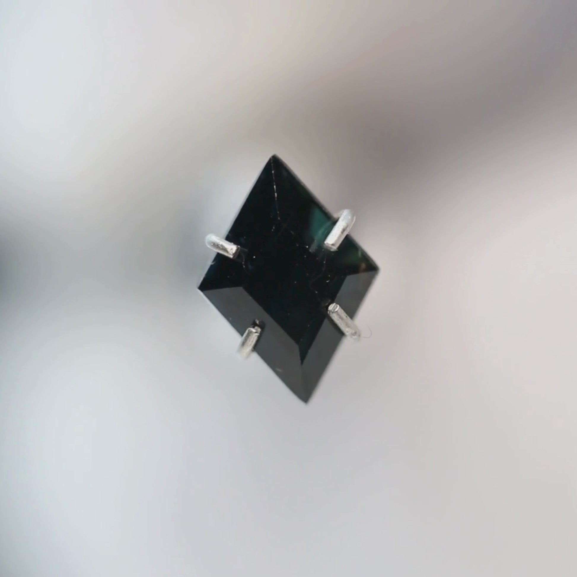 1.01 Carat Dark Teal Lozenge Sapphire for Custom Work - Inventory Code TLS101