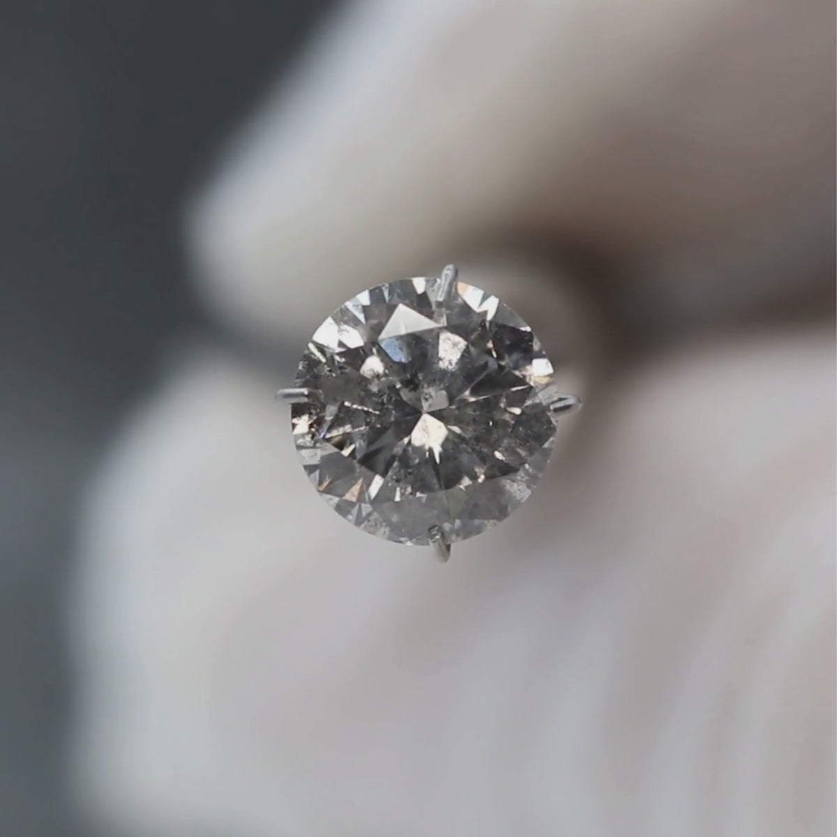 2.65 Carat Round Light Gray Celestial Diamond for Custom Work - Inventory Code CCR265