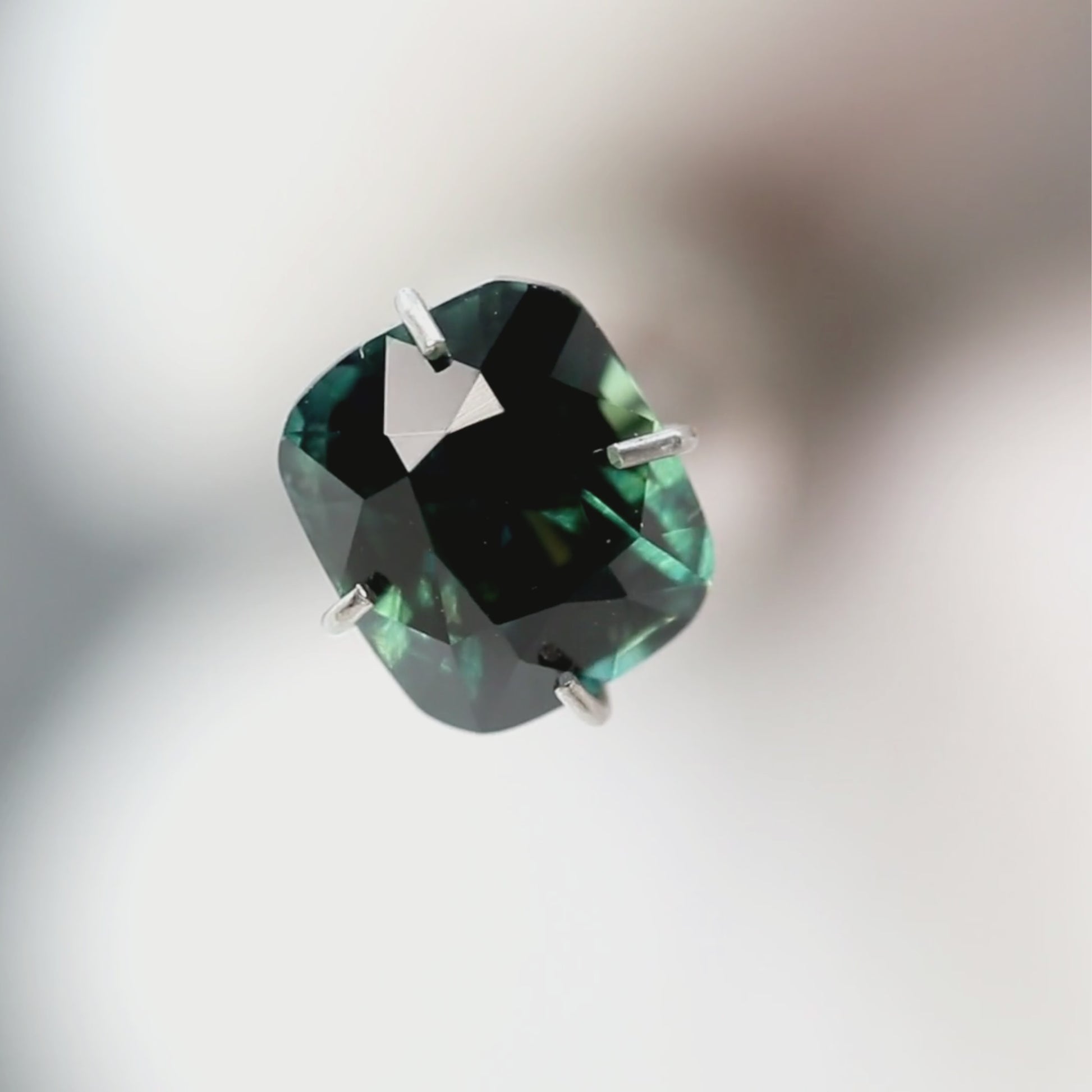 2.02 Carat Teal Elongated Cushion Sapphire for Custom Work - Inventory Code TECS202