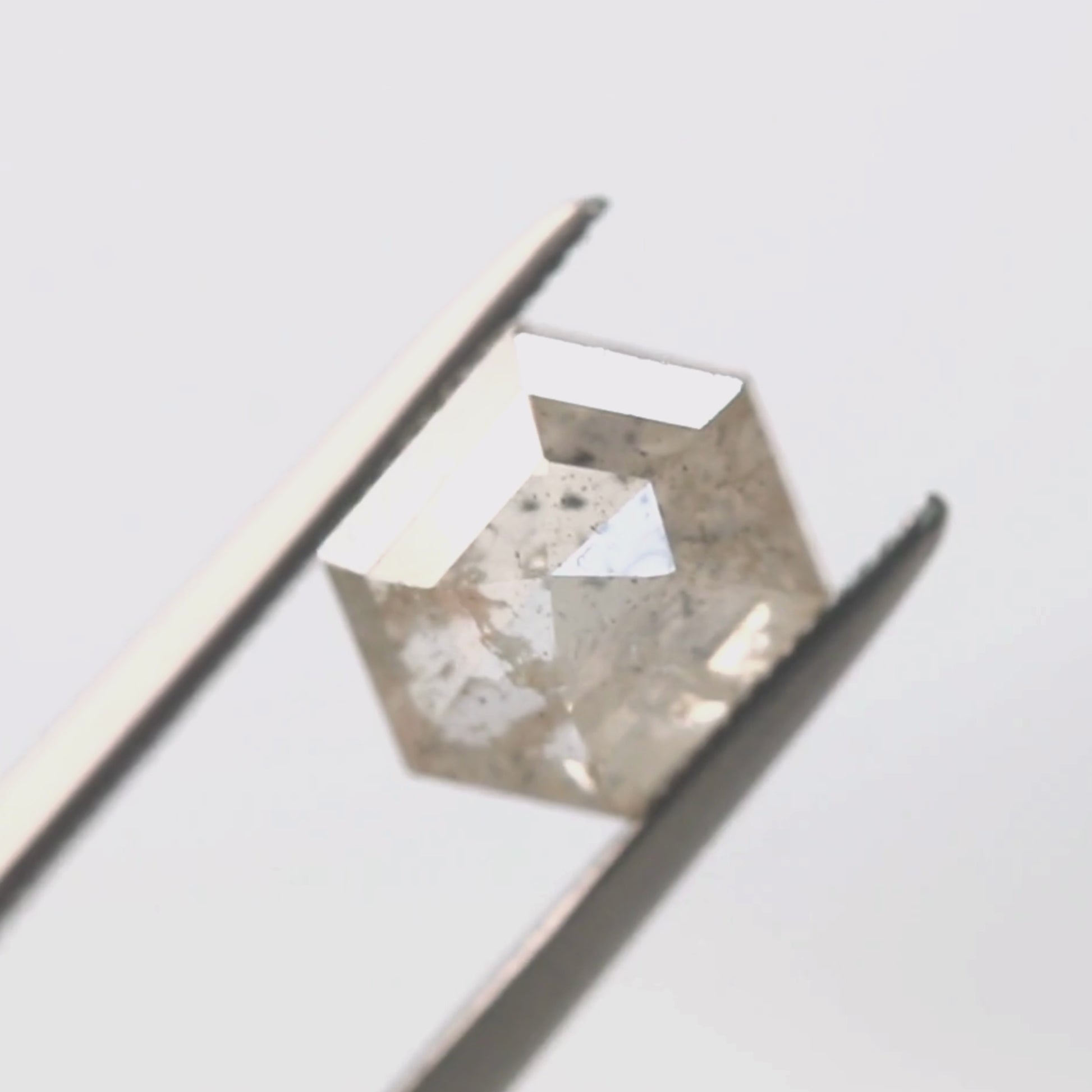 2.01 Carat Light Gray Hexagon Celestial Diamond for Custom Work - Inventory Code SGH201
