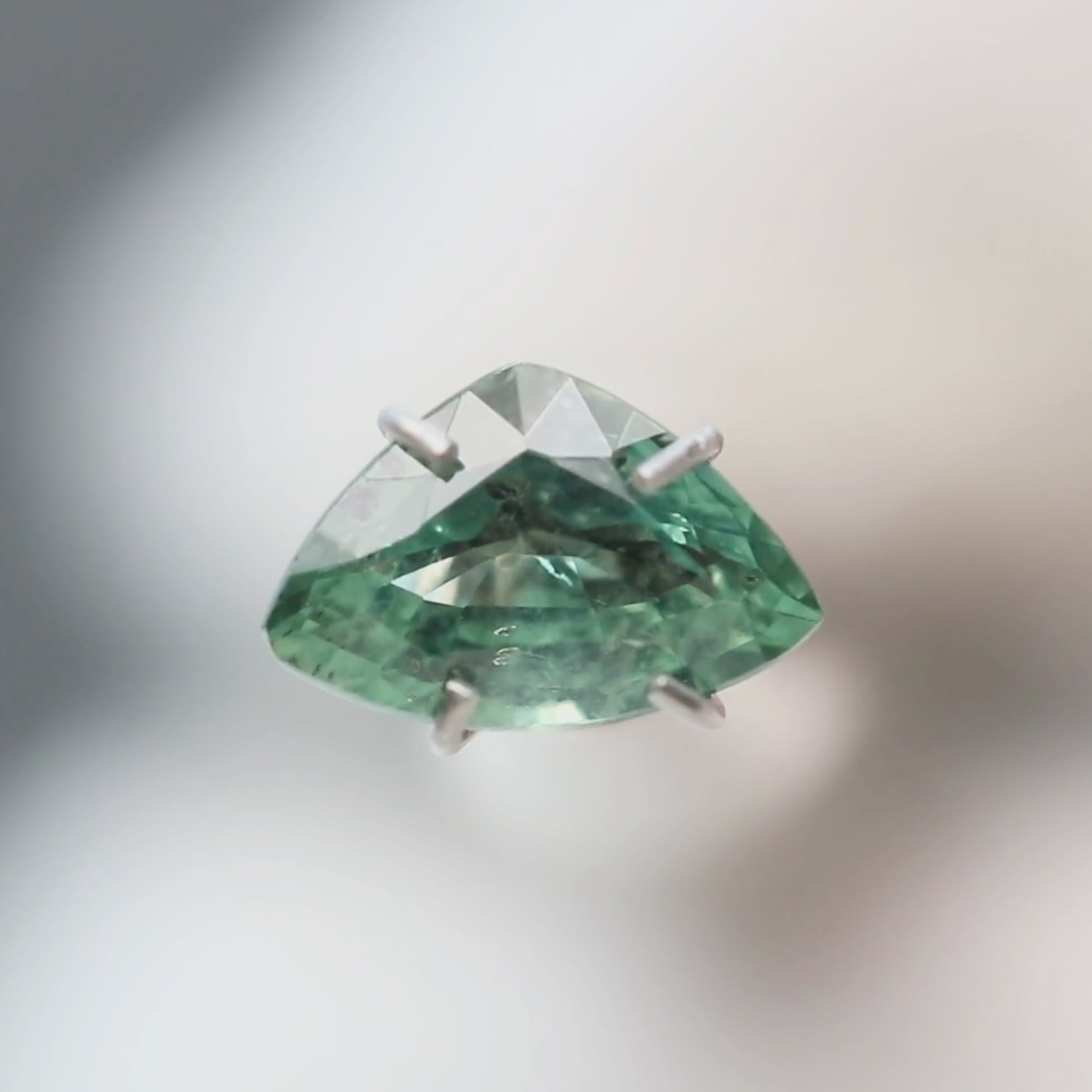 1.08 Carat Trillion Color Change Aqua Sapphire for Custom Work - Inventory Code TTS108