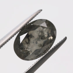 2.45 Carat Rose or Brilliant Cut Gray Oval Celestial Diamond for Custom Work - Inventory Code SGO245