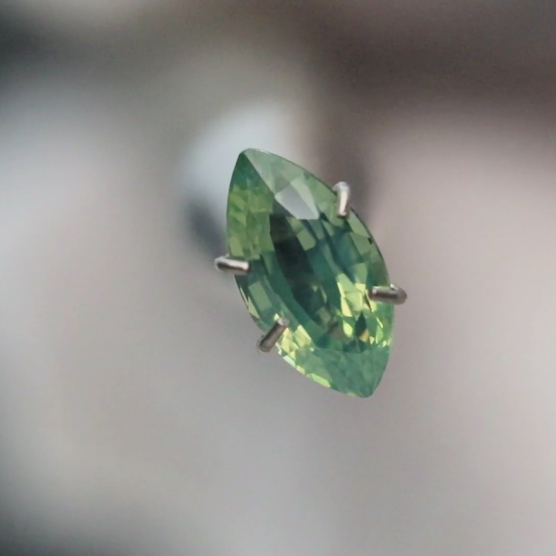 1.30 Carat Light Green Marquise Sapphire for Custom Work - Inventory Code GMS130