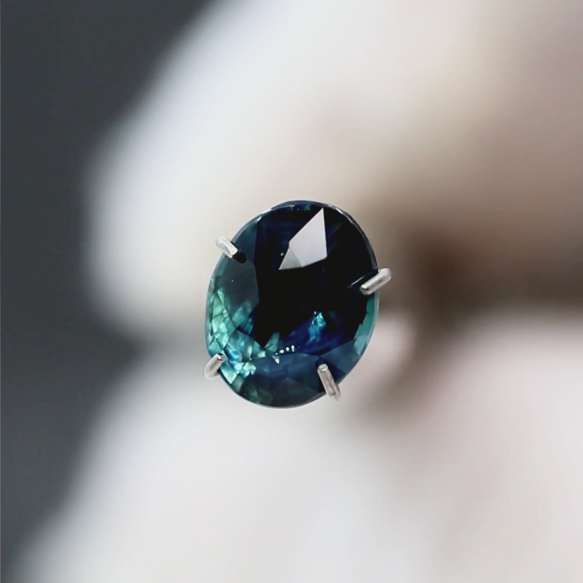 2.02 Carat Teal Blue Oval Sapphire for Custom Work - Inventory Code TBOS202