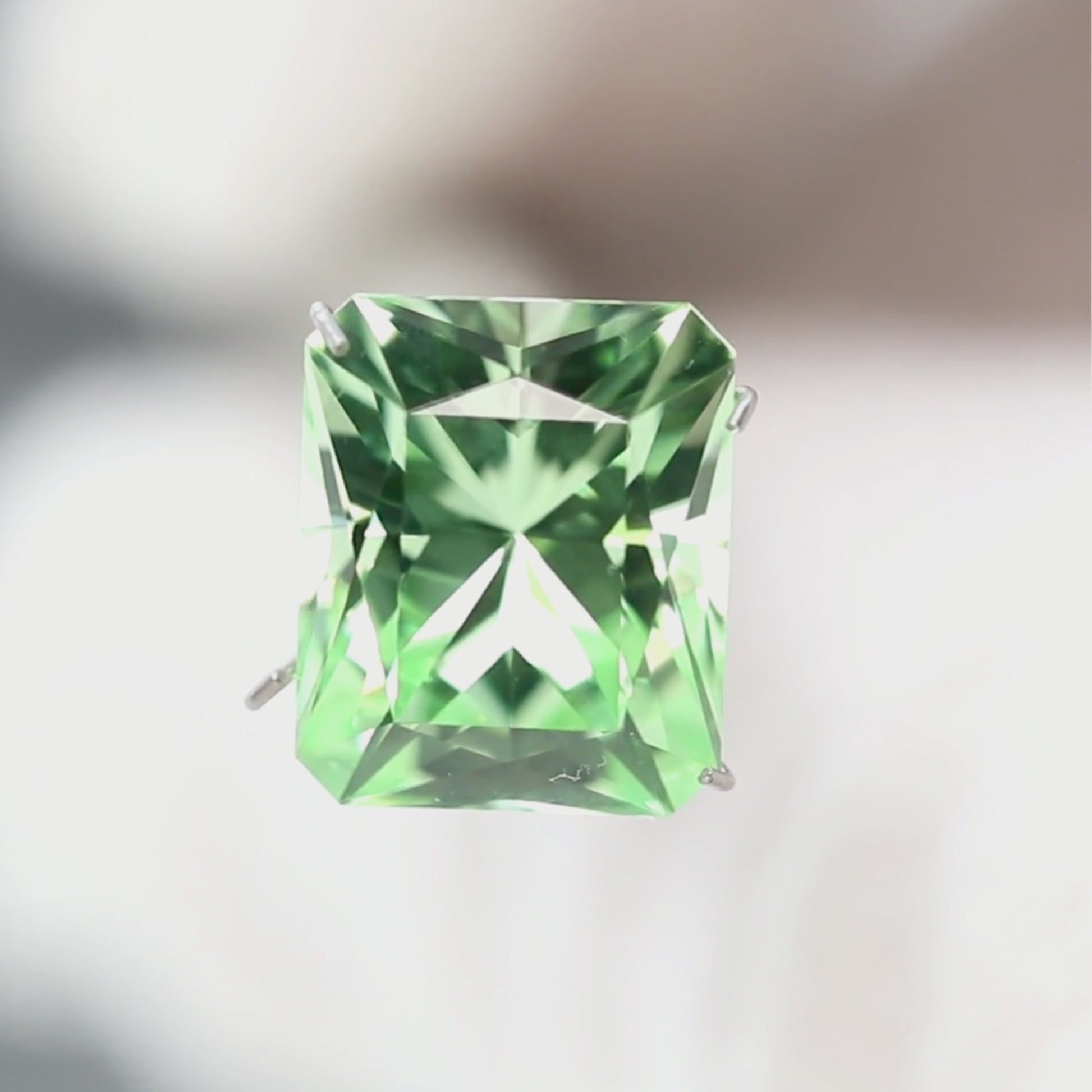 9.41 Carat Light Green Lab Grown Sapphire for Custom Work - Inventory Code LGCS941