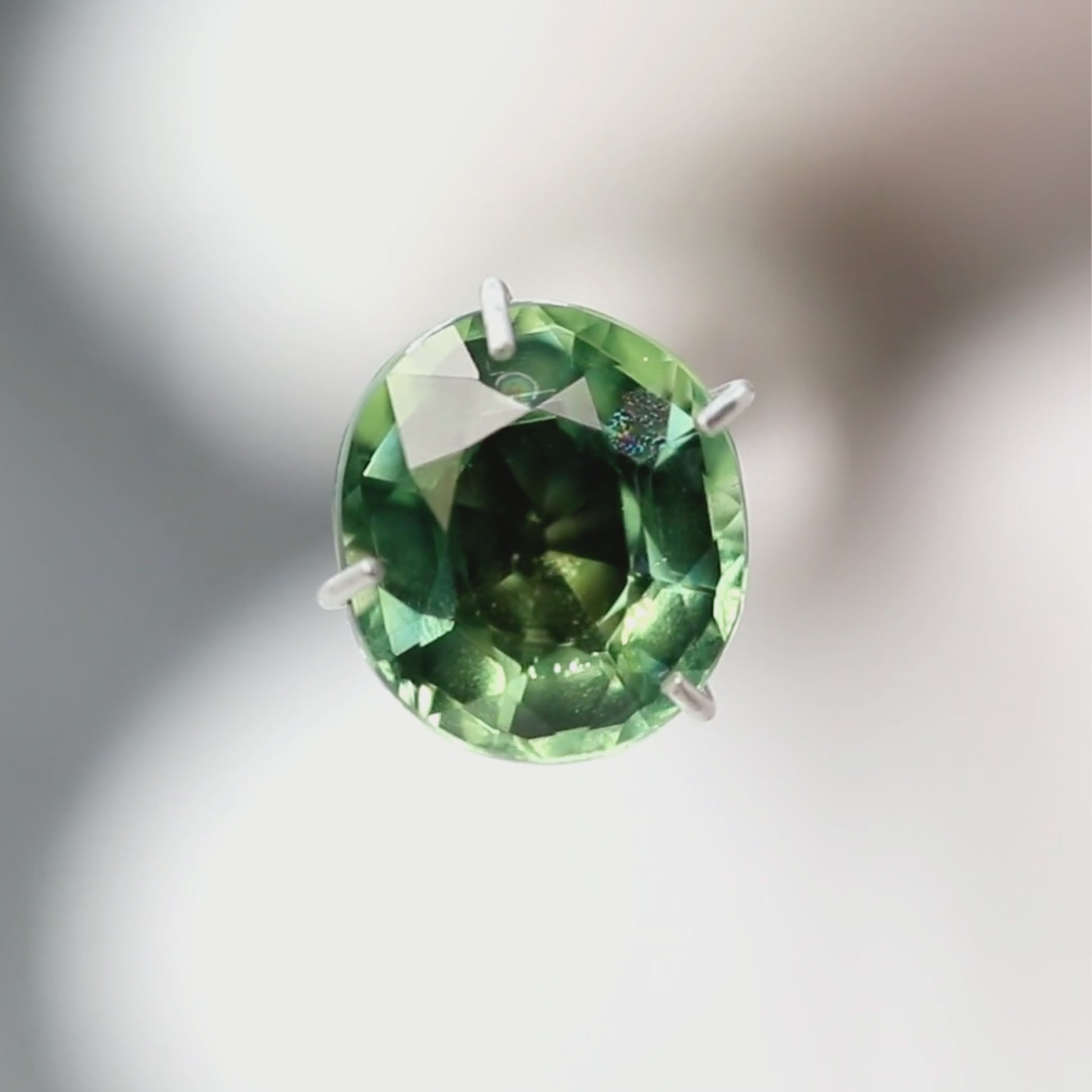 2.18 Carat Yellow-Green Oval Sapphire for Custom Work - Inventory Code MCOS218