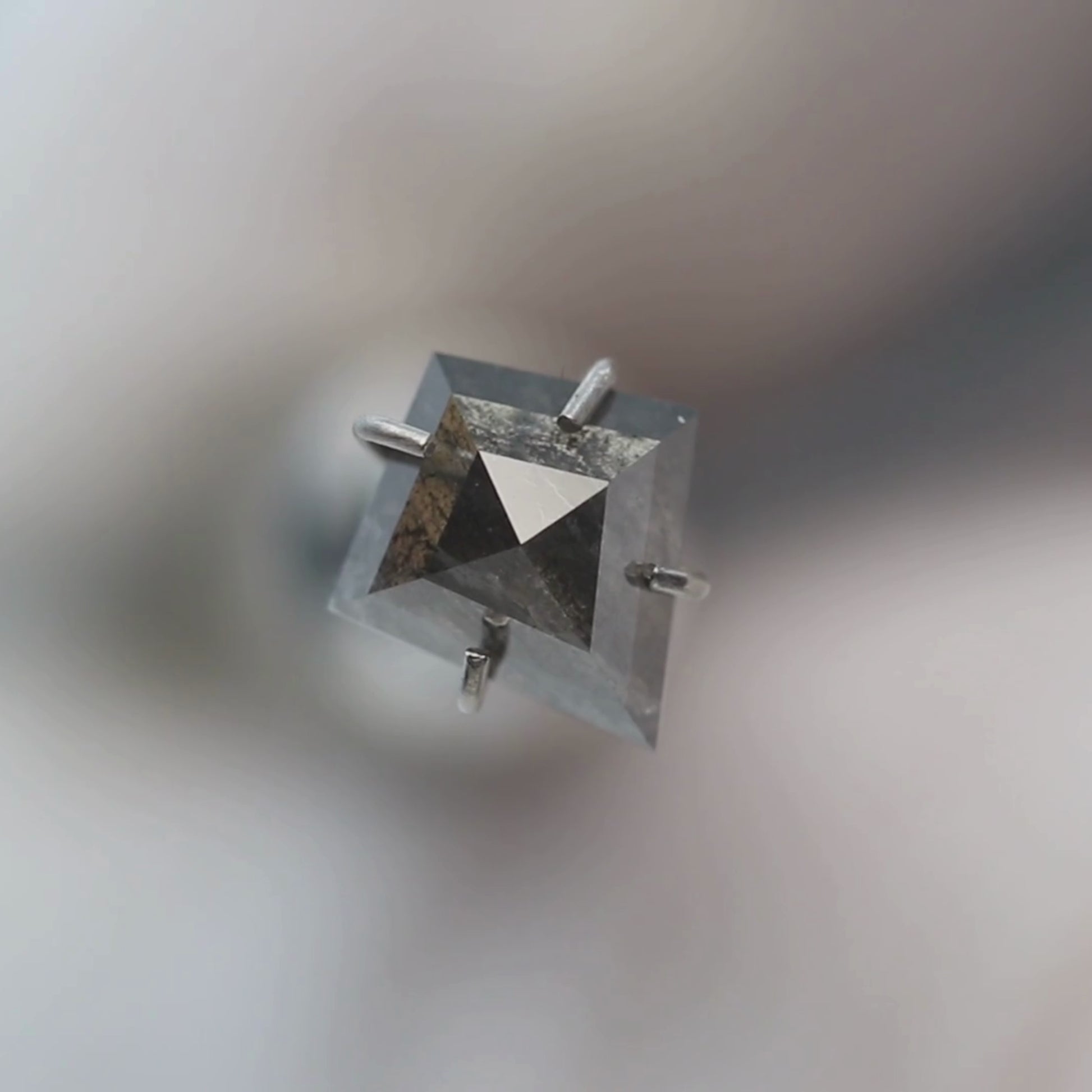 0.75 Carat Gray Kite Salt and Pepper Diamond for Custom Work - Inventory Code DSK075