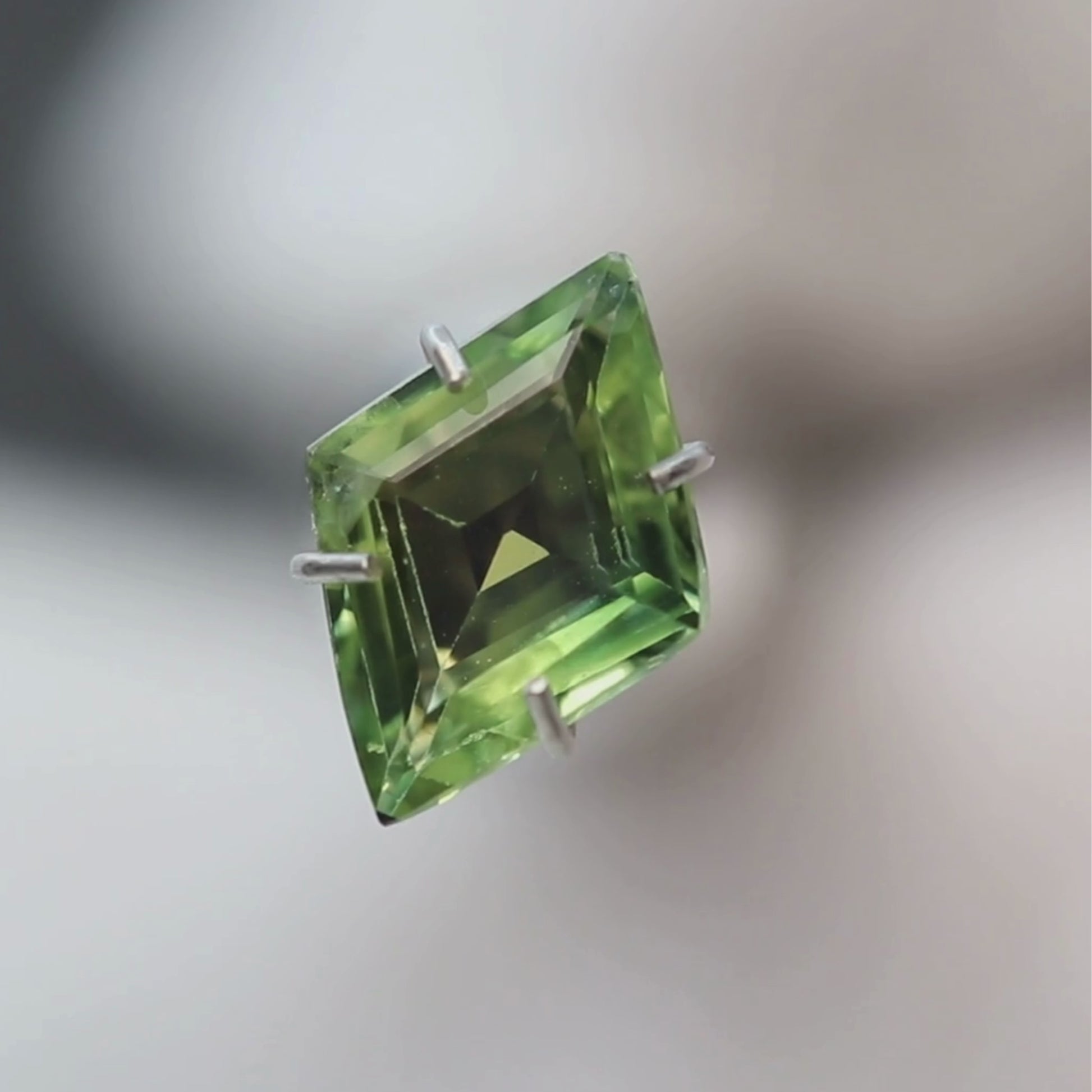 1.16 Carat Light Green Lozenge Sapphire for Custom Work - Inventory Code GLS116