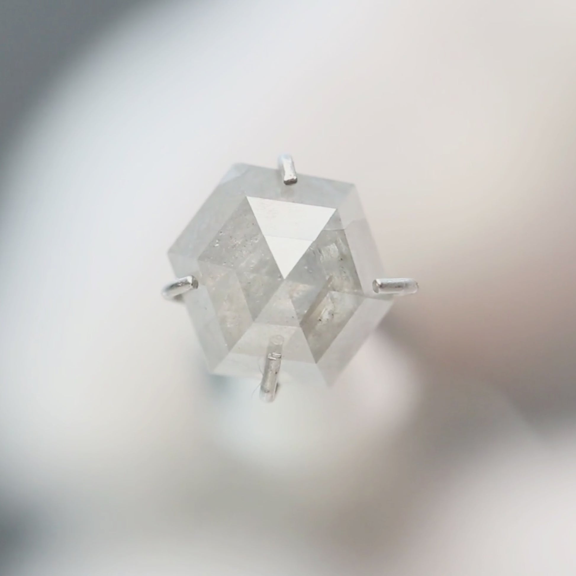 1.28 Carat Gray Hexagon Salt and Pepper Diamond for Custom Work - Inventory Code SGH128