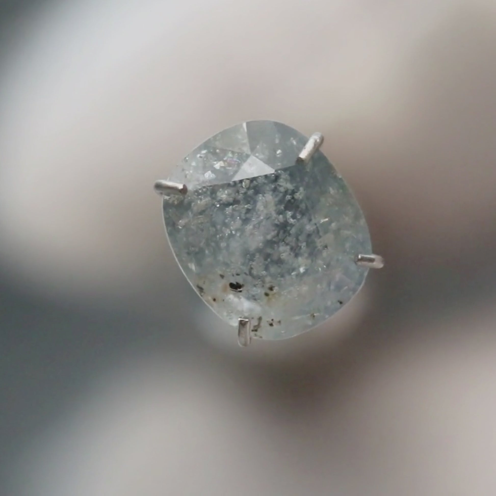 2.34 Carat Warm Gray Oval Sapphire for Custom Work - Inventory Code WGOS234