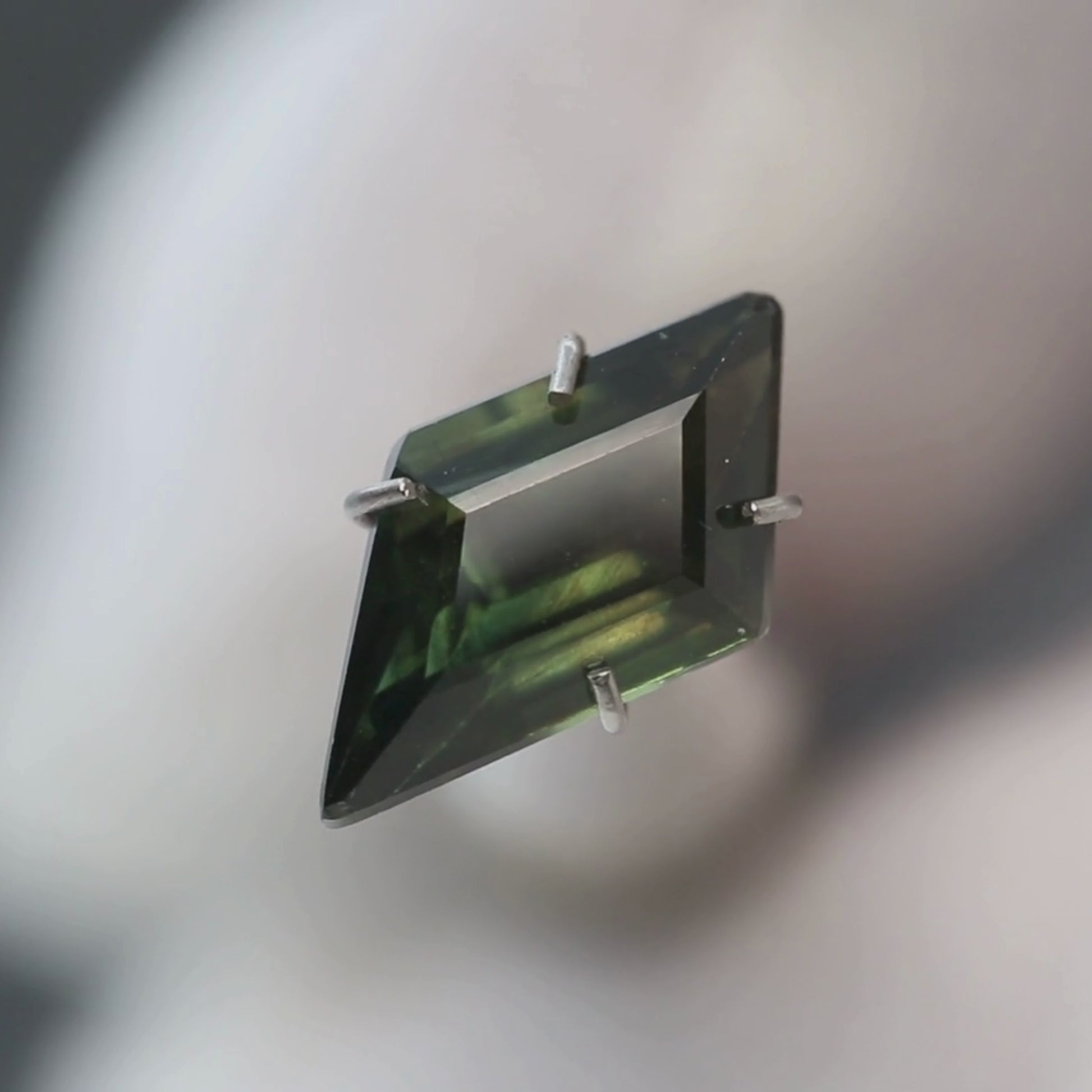 2.44 Carat Green Rhombus Sapphire for Custom Work - Inventory Code GRS244