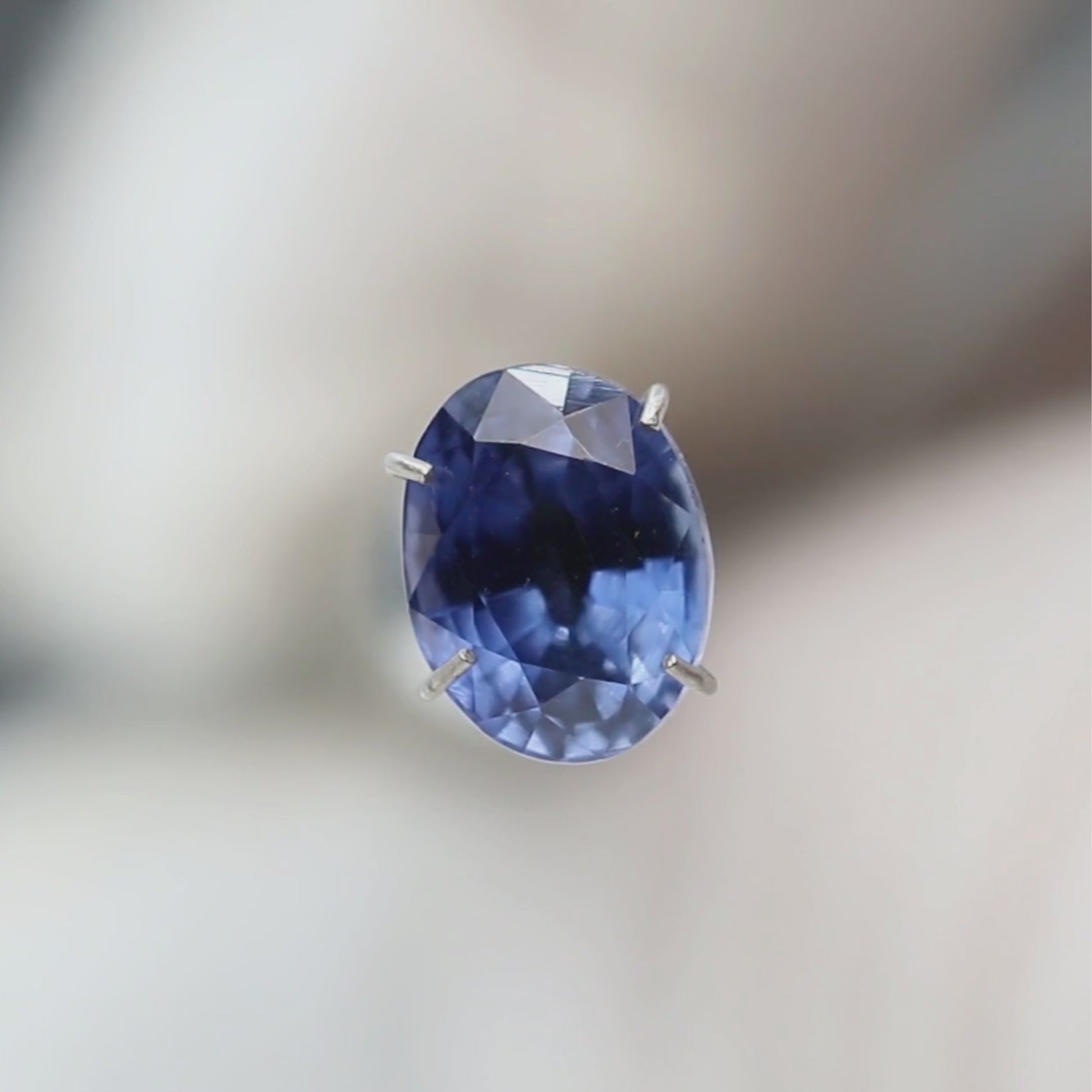 2.62 Carat Cobalt Blue Oval Sapphire for Custom Work - Inventory Code BOS262