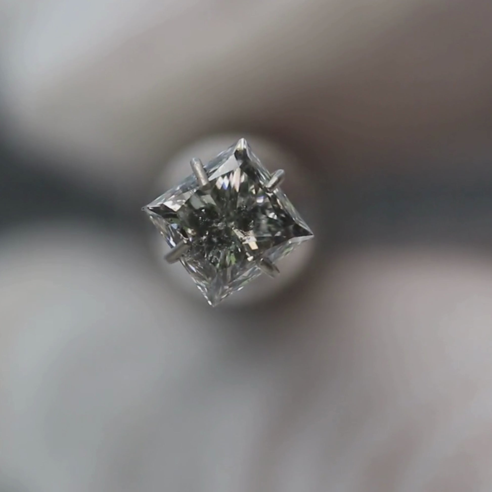 1.09 Carat Princess Cut Charcoal Salt and Pepper Diamond for Custom Work - Inventory Code DCP109