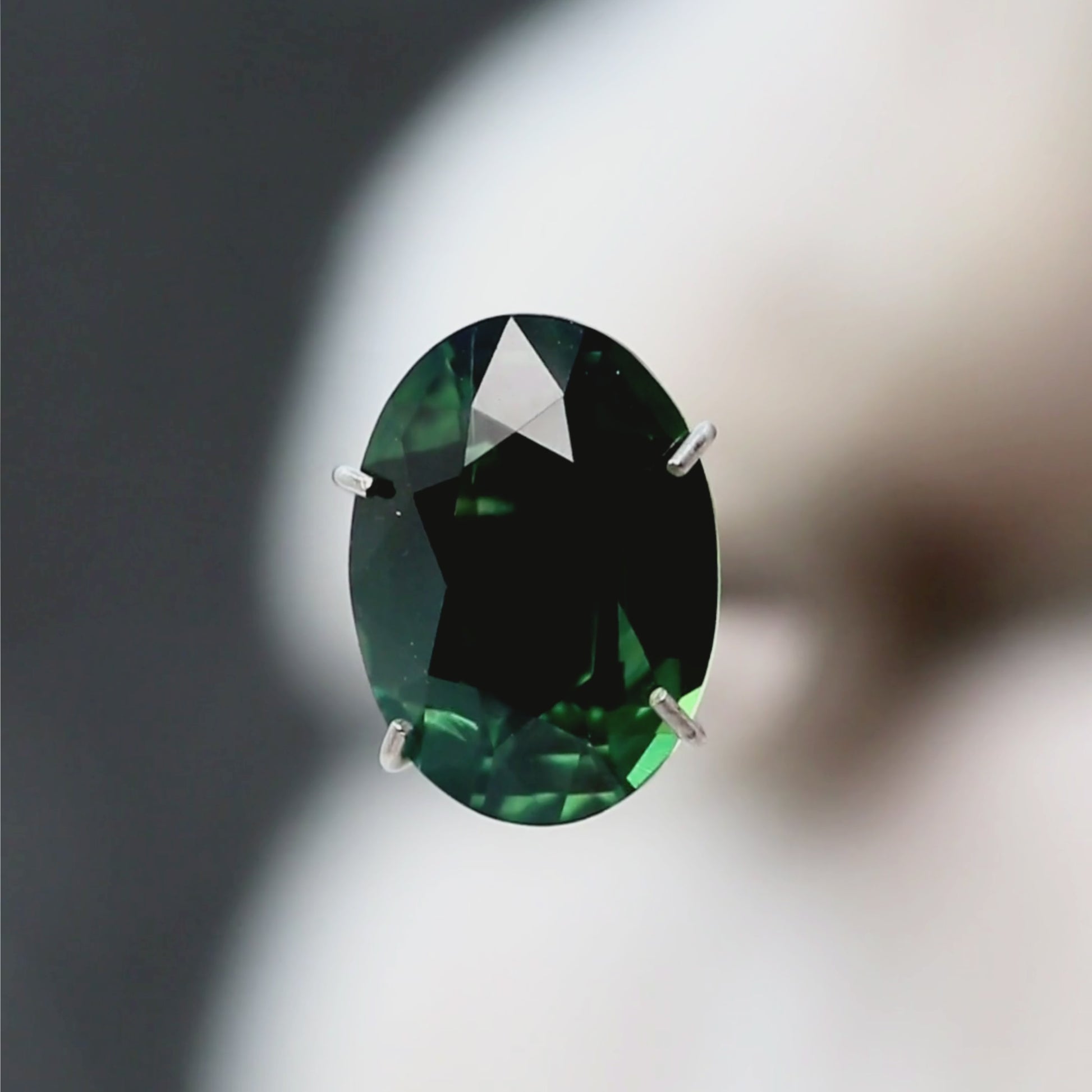 3.02 Carat Teal Green Oval Sapphire for Custom Work - Inventory Code TGOS302