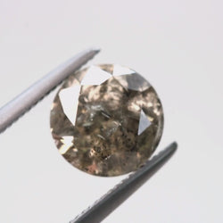 1.38 Carat Round Champagne Gray Celestial Diamond for Custom Work - Inventory Code SGR138