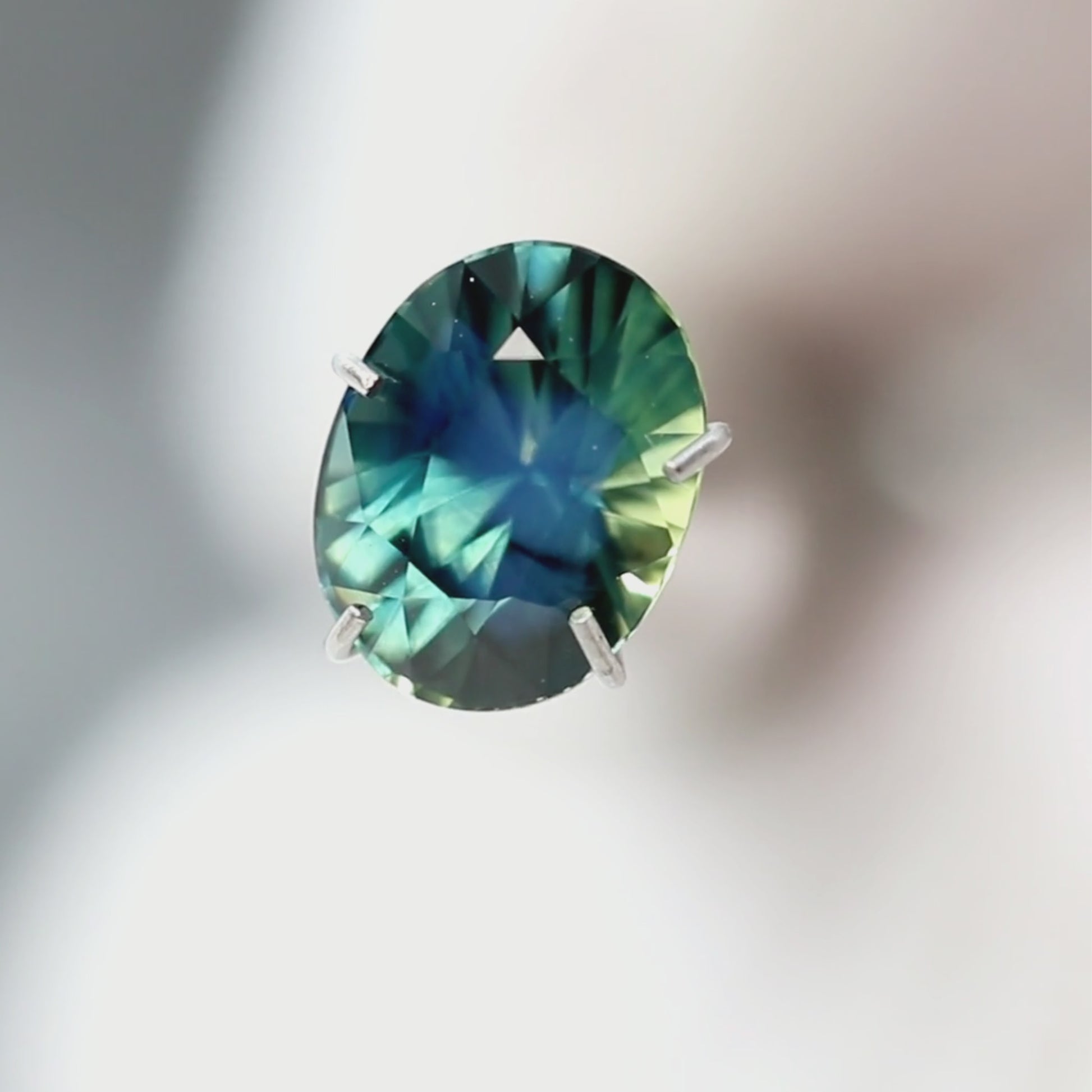 2.07 Carat Bicolor Oval Sapphire for Custom Work - Inventory Code BCOS207