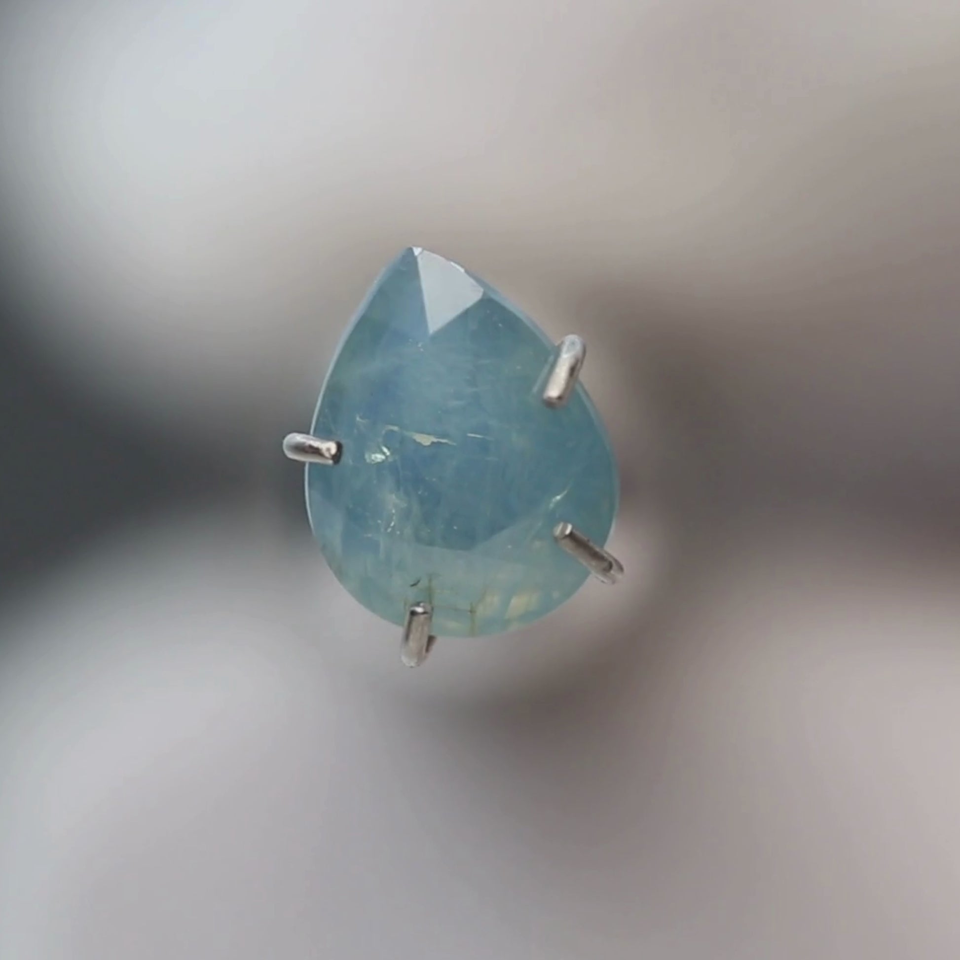 1.16 Carat Light Blue Opalescent Pear Sapphire for Custom Work - Inventory Code LBPS116
