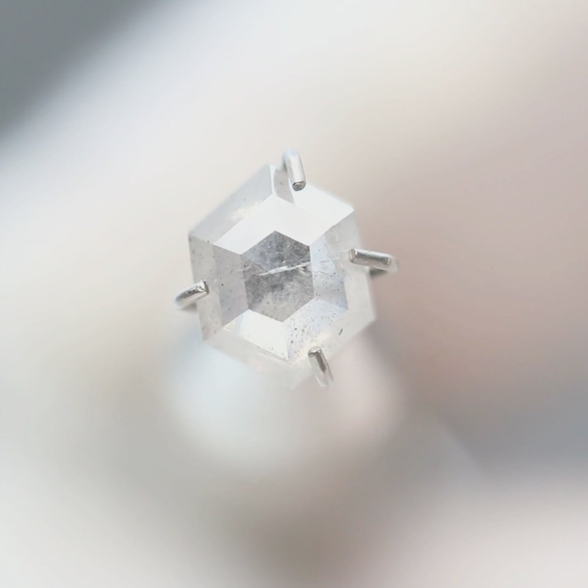 0.73 Carat Gray Hexagon Salt and Pepper Diamond for Custom Work - Inventory Code CCH073
