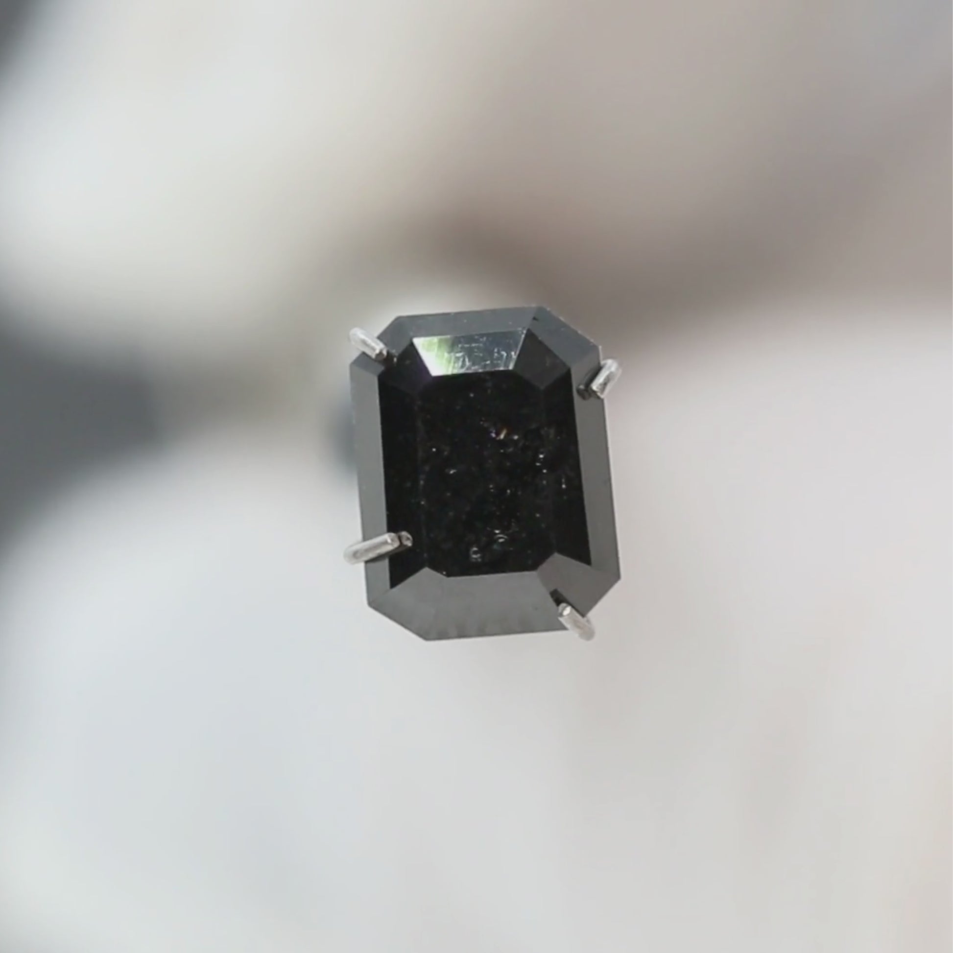 2.15 Carat Black Emerald Cut Diamond for Custom Work - Inventory Code NBE215