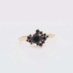 Orion Ring with All Black Diamonds - Cluster ring