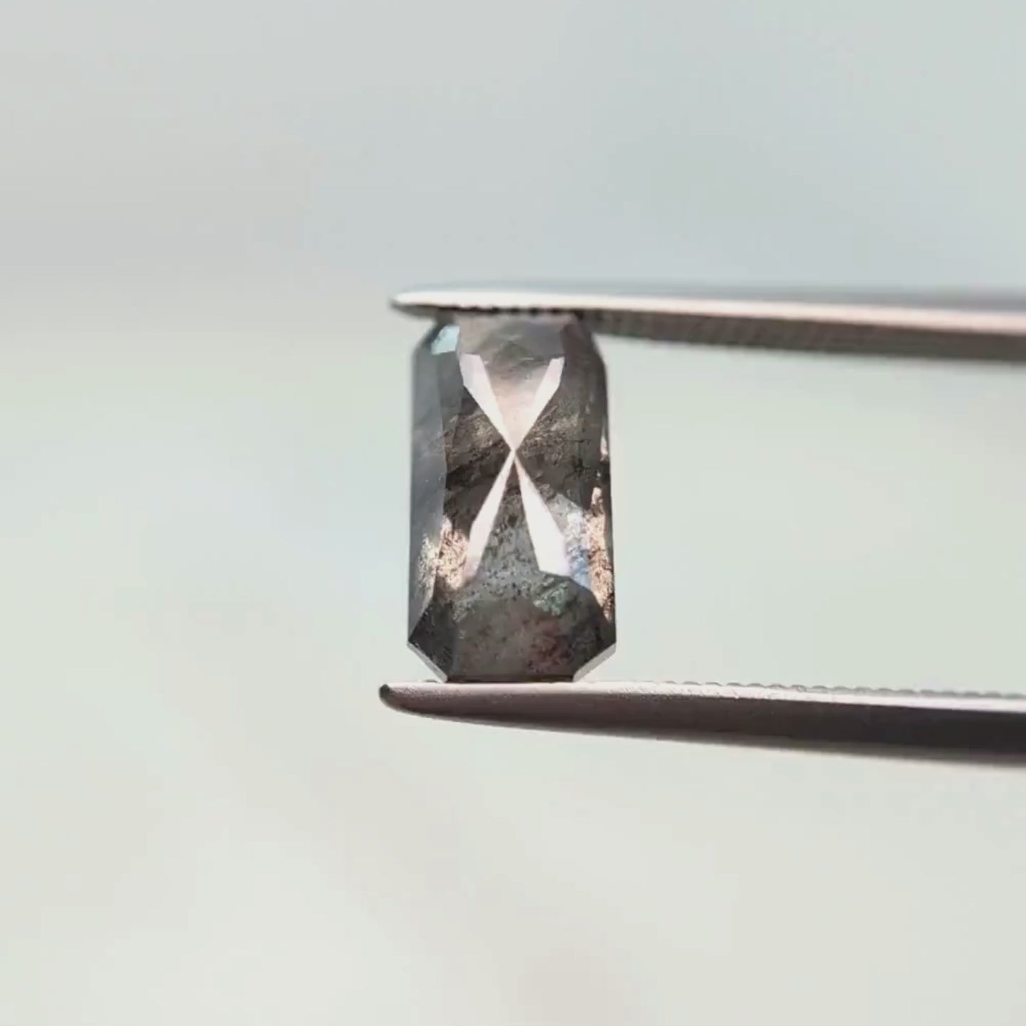 1.83 Carat Dark Gray Celestial Emerald Cut Diamond for Custom Work - Inventory Code DSE183
