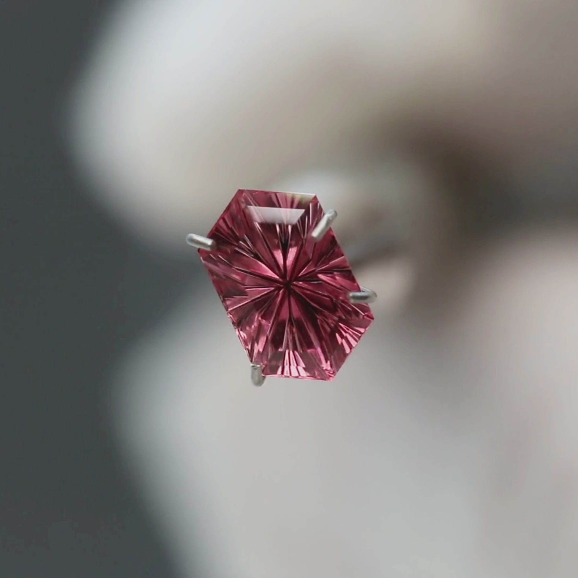 1.28 Carat Hexagon Fantasy Cut Pink Tourmaline for Custom Work - Inventory Code PHT128