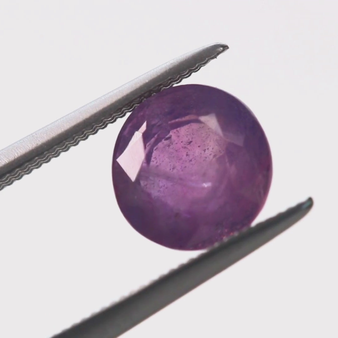 2.77 Carat Round Purple Pink Sapphire for Custom Work - Inventory Code PPRS277