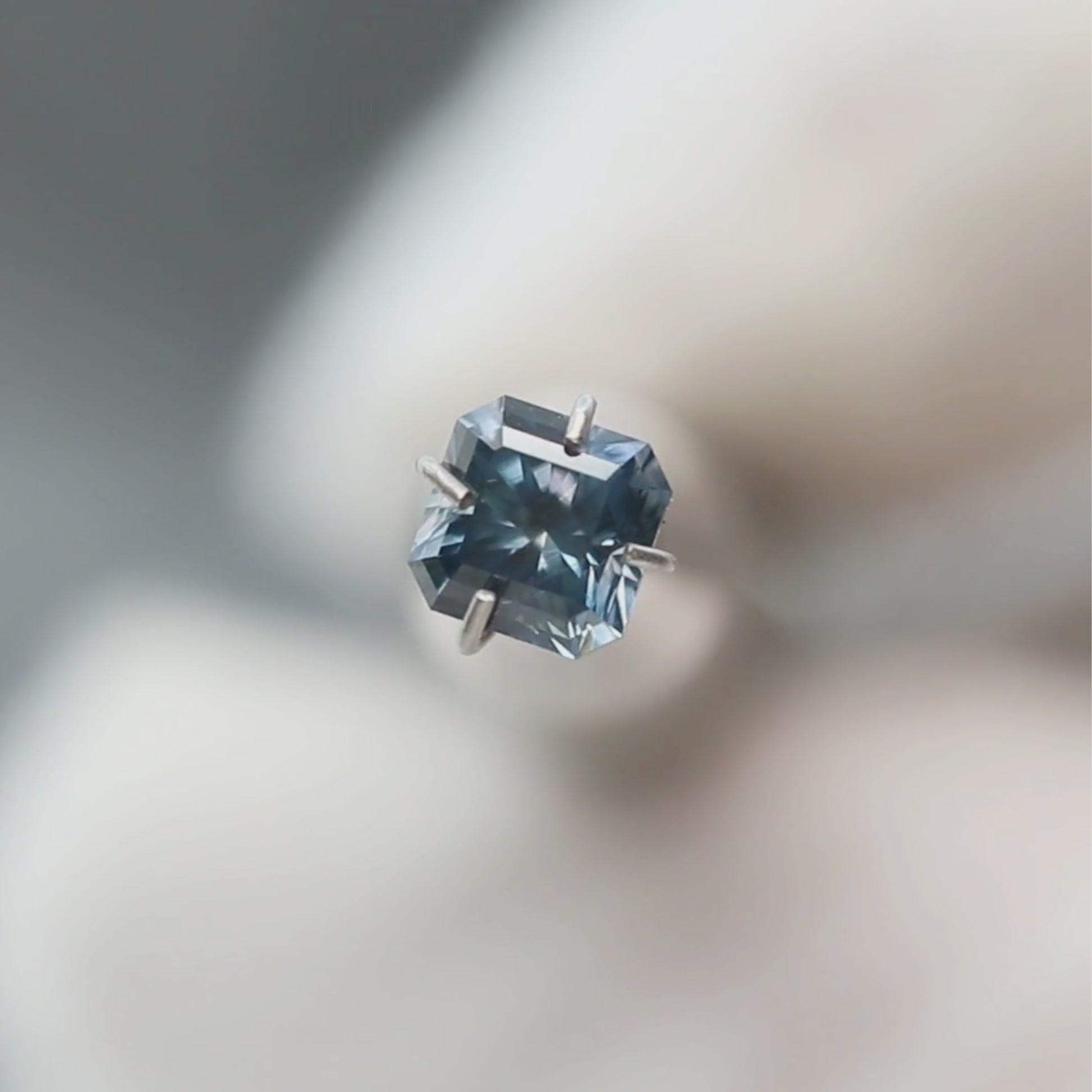 0.90 Carat Square Montana Sapphire for Custom Work - Inventory Code GBS090