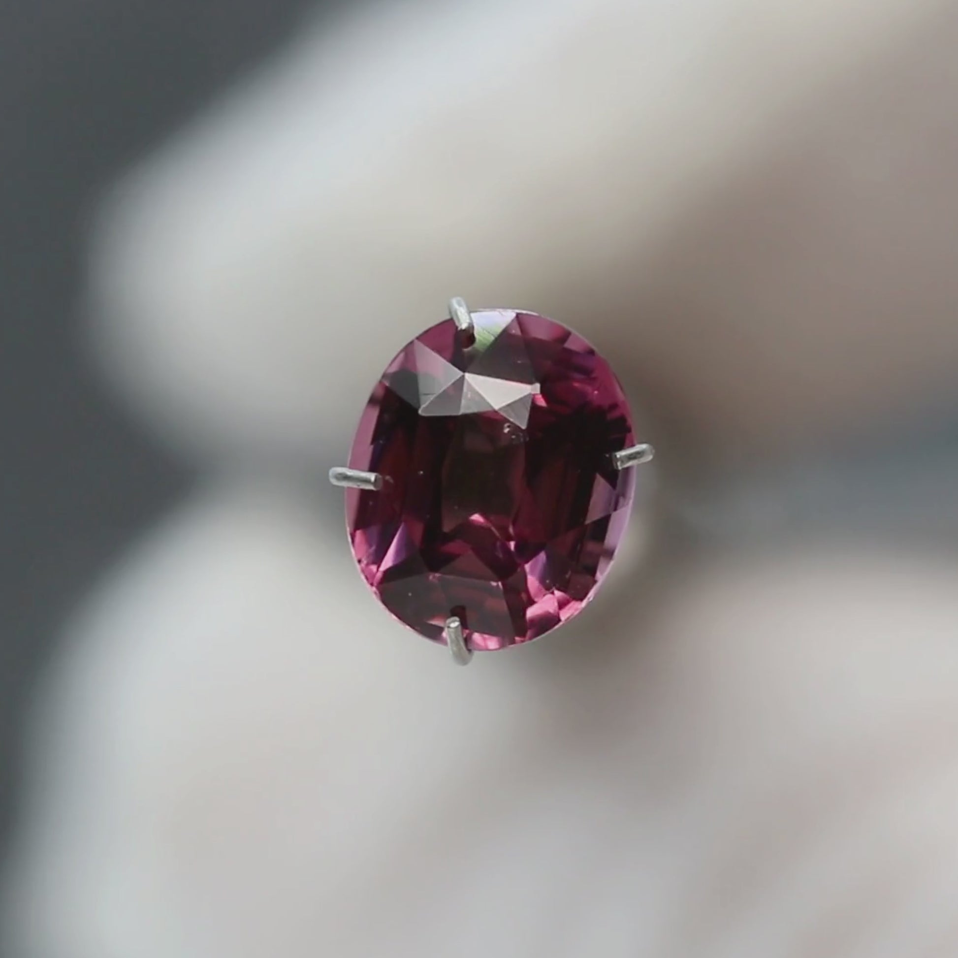 2.75 Carat Light Burgundy Oval Garnet for Custom Work - Inventory Code BOG275