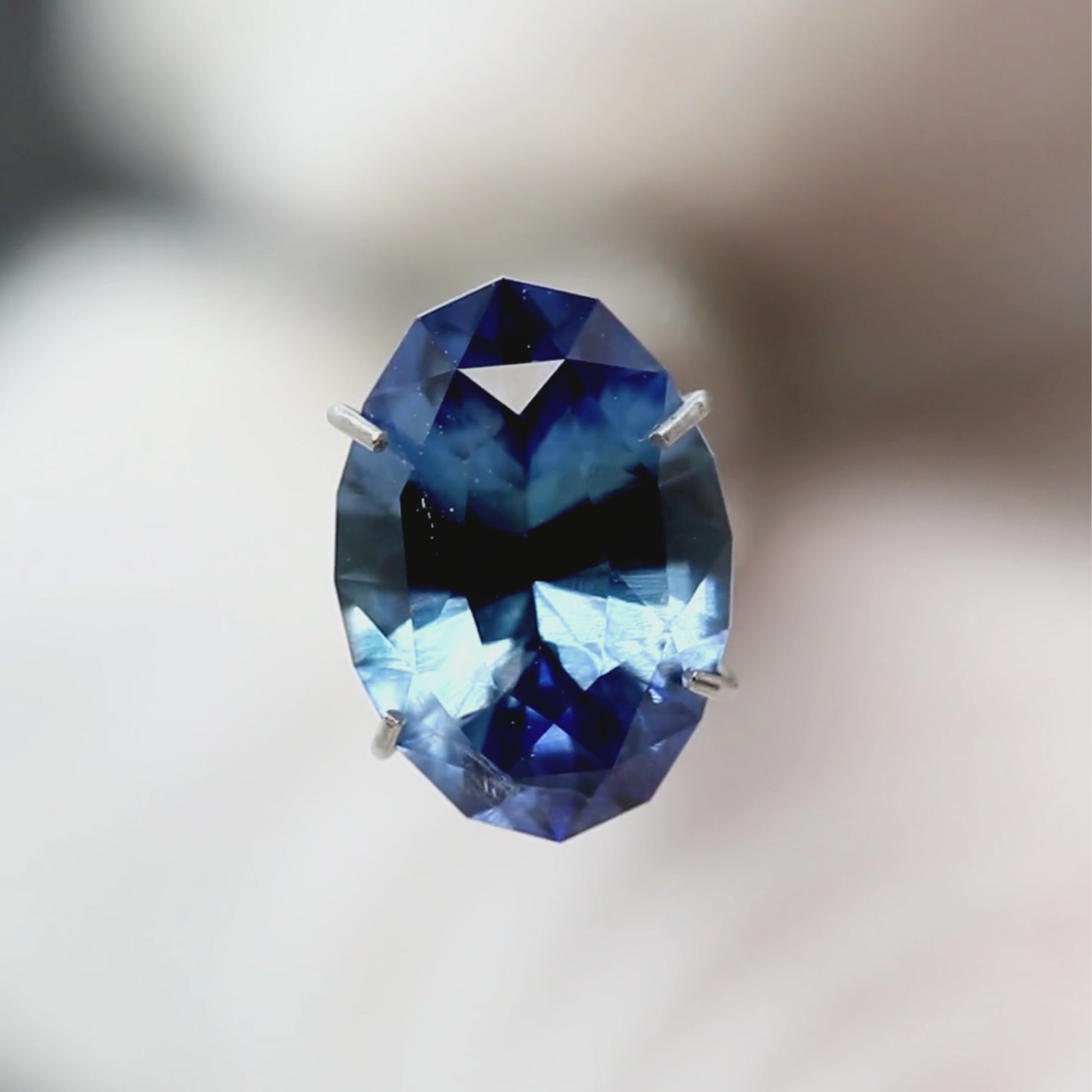 3.22 Carat Blue Geometric Oval Sapphire for Custom Work - Inventory Code BGOS322