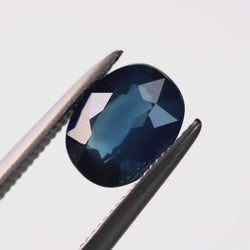 1.25 Carat Blue Oval Sapphire for Custom Work - Inventory Code BOS125