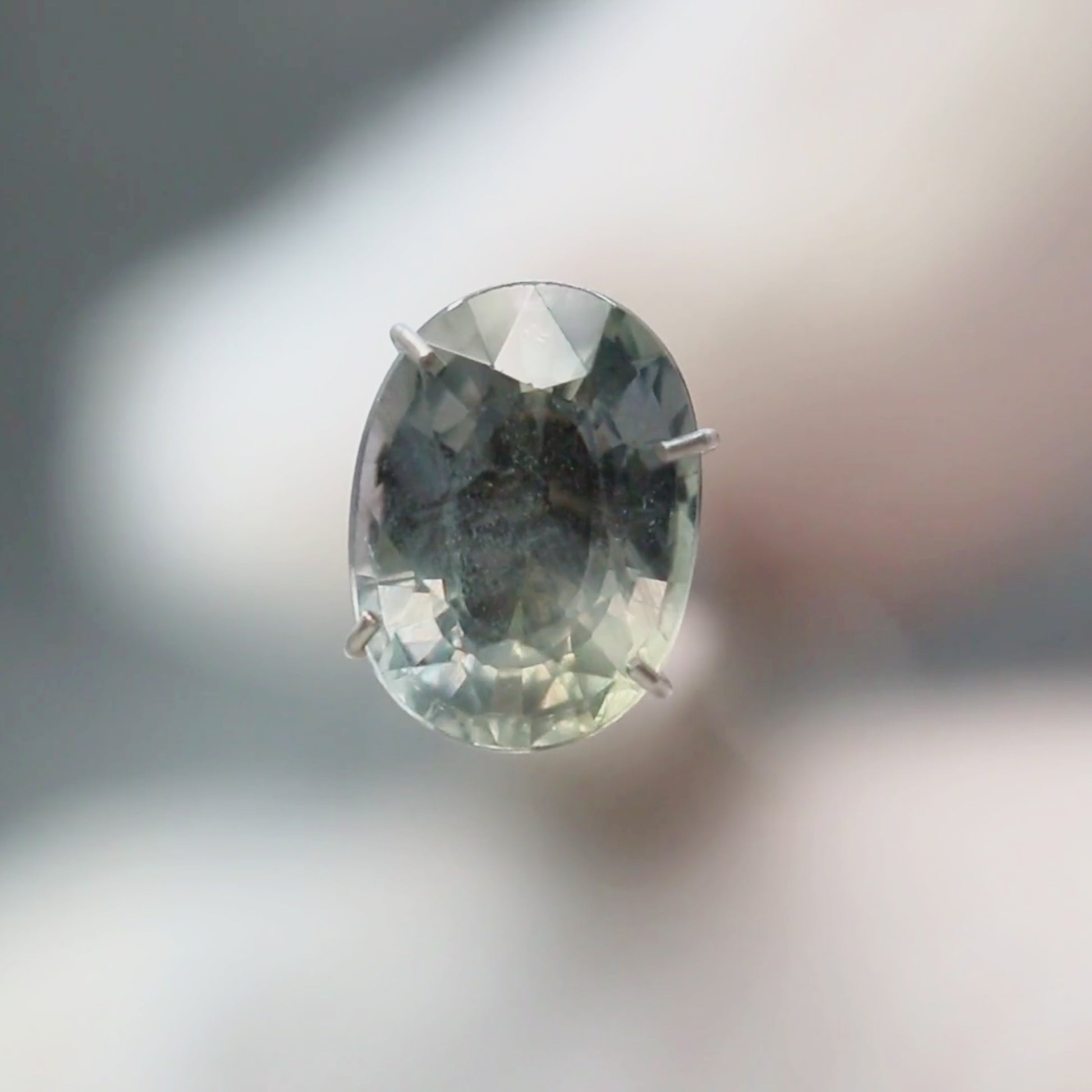 3.32 Carat Oval Gray Color-Change Sapphire for Custom Work - Inventory Code OGS332