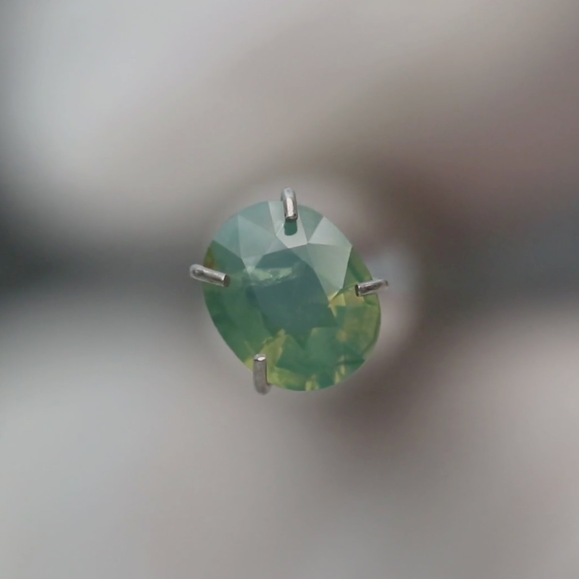 0.92 Carat Opalescent Yellow-Green Oval Sapphire for Custom Work - Inventory Code YGOS092