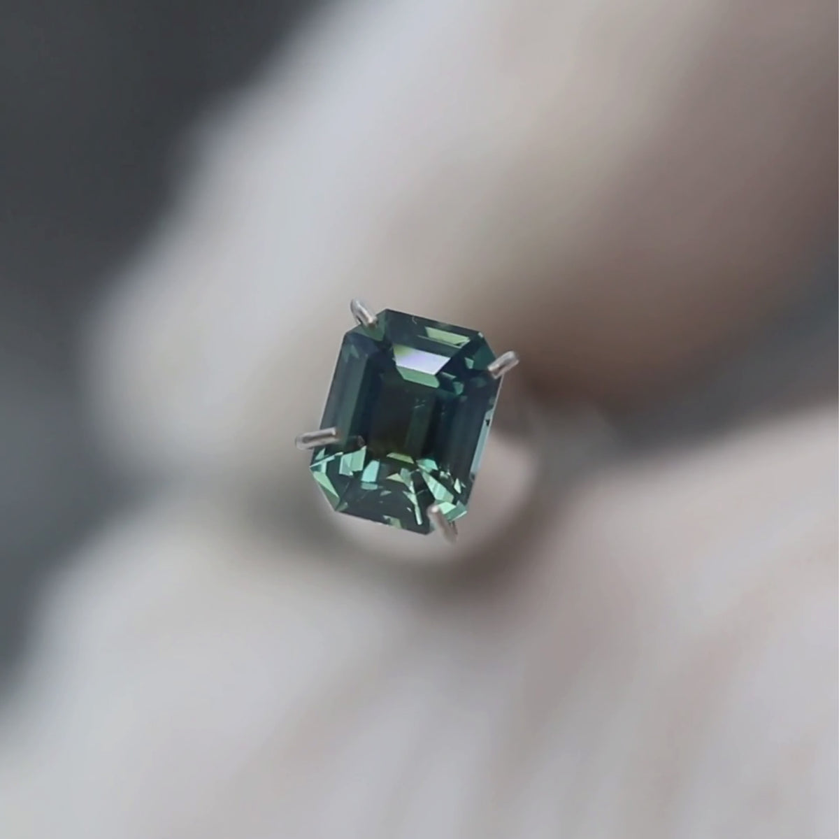 1.14 Carat Teal Emerald Cut Sapphire for Custom Work - Inventory Code TECS114
