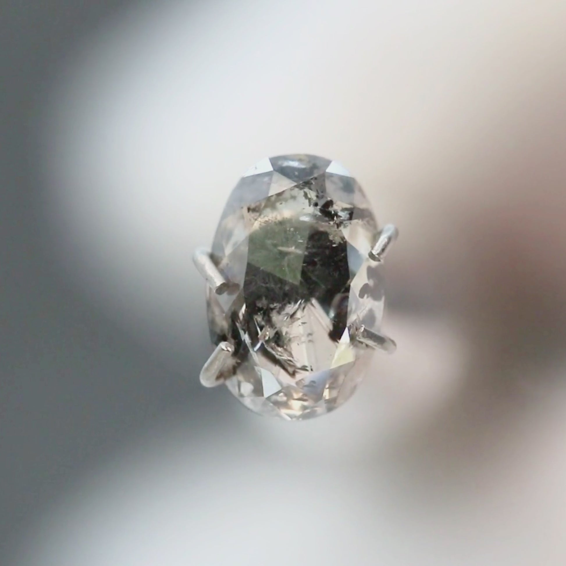 1.01 Carat Oval Salt and Pepper Diamond for Custom Work - Inventory Code CCO101