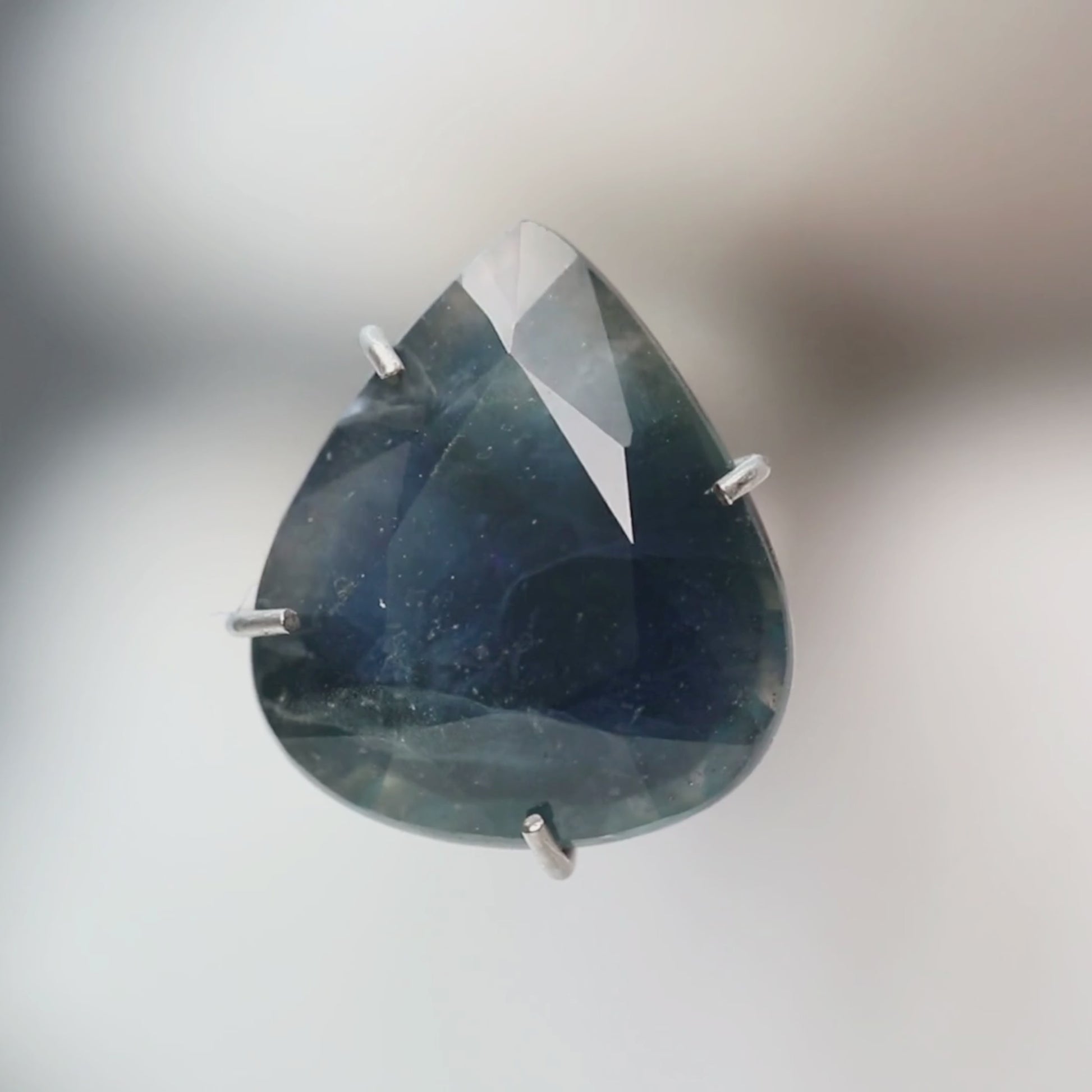 4.30 Carat Dark Blue Pear Sapphire for Custom Work - Inventory Code DBPS430
