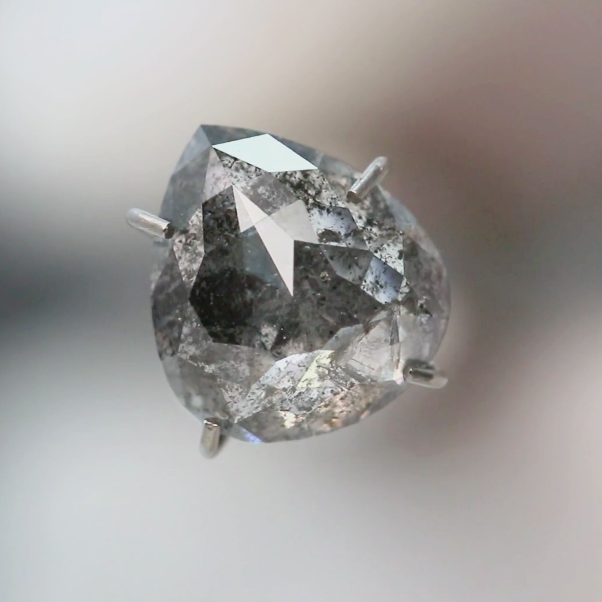 2.30 Carat Pear Salt and Pepper Diamond for Custom Work - Inventory Code DCP230