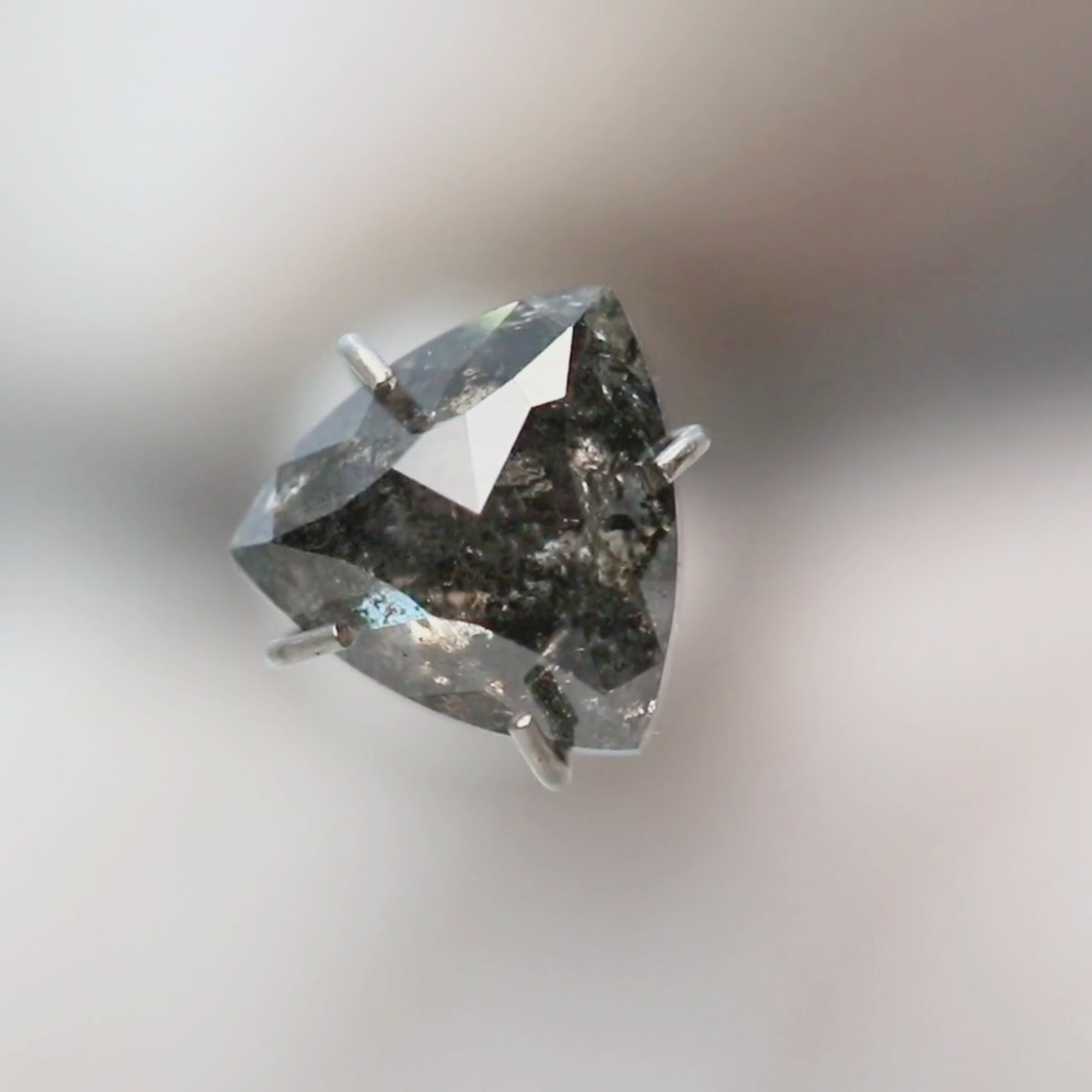 1.51 Carat Trillion Salt and Pepper Diamond for Custom Work - Inventory Code DCT151