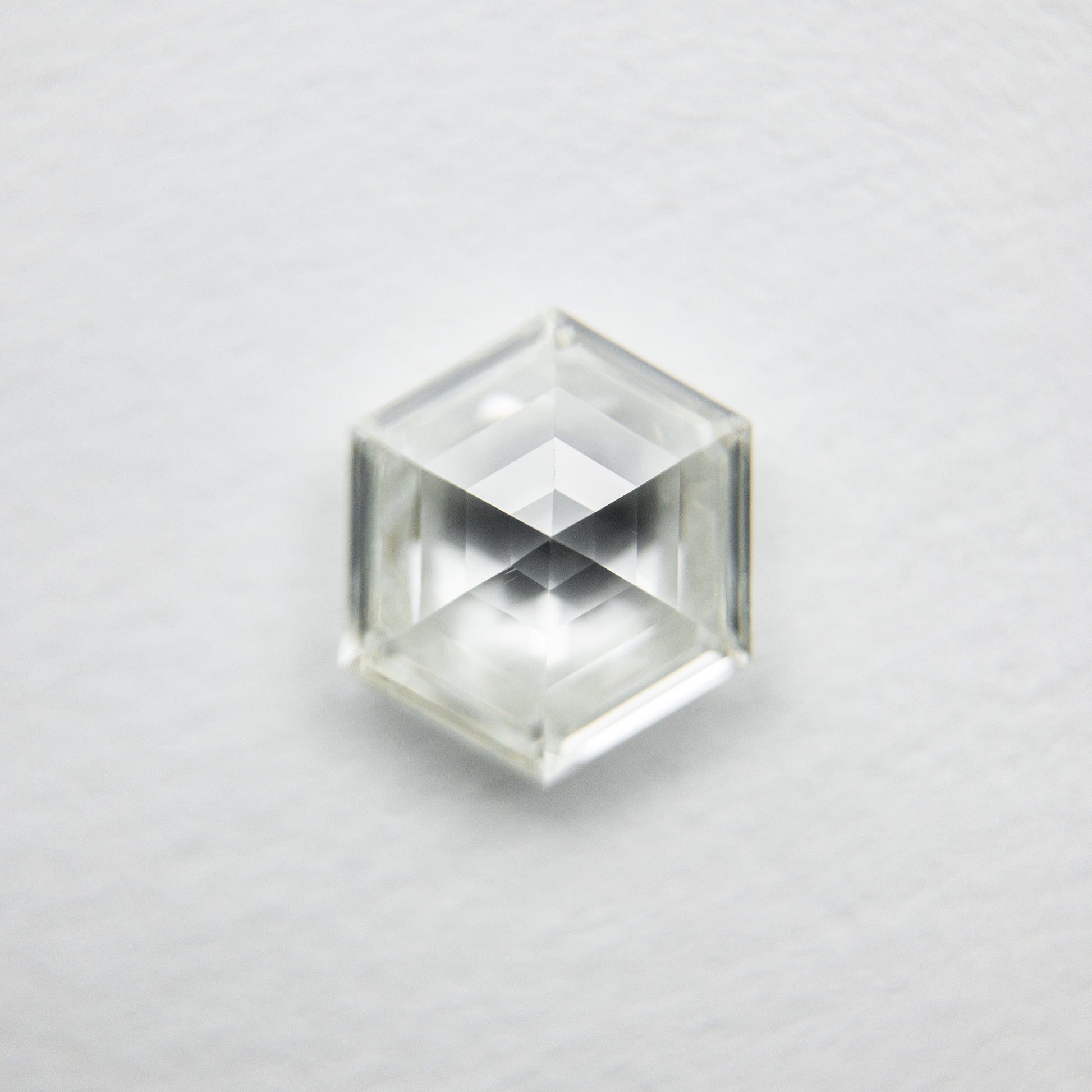 .77 carat Natural Diamond Clear White Hexagon Geometric Diamond for custom work - Inventory code HEXWC77 - Midwinter Co. Alternative Bridal Rings and Modern Fine Jewelry